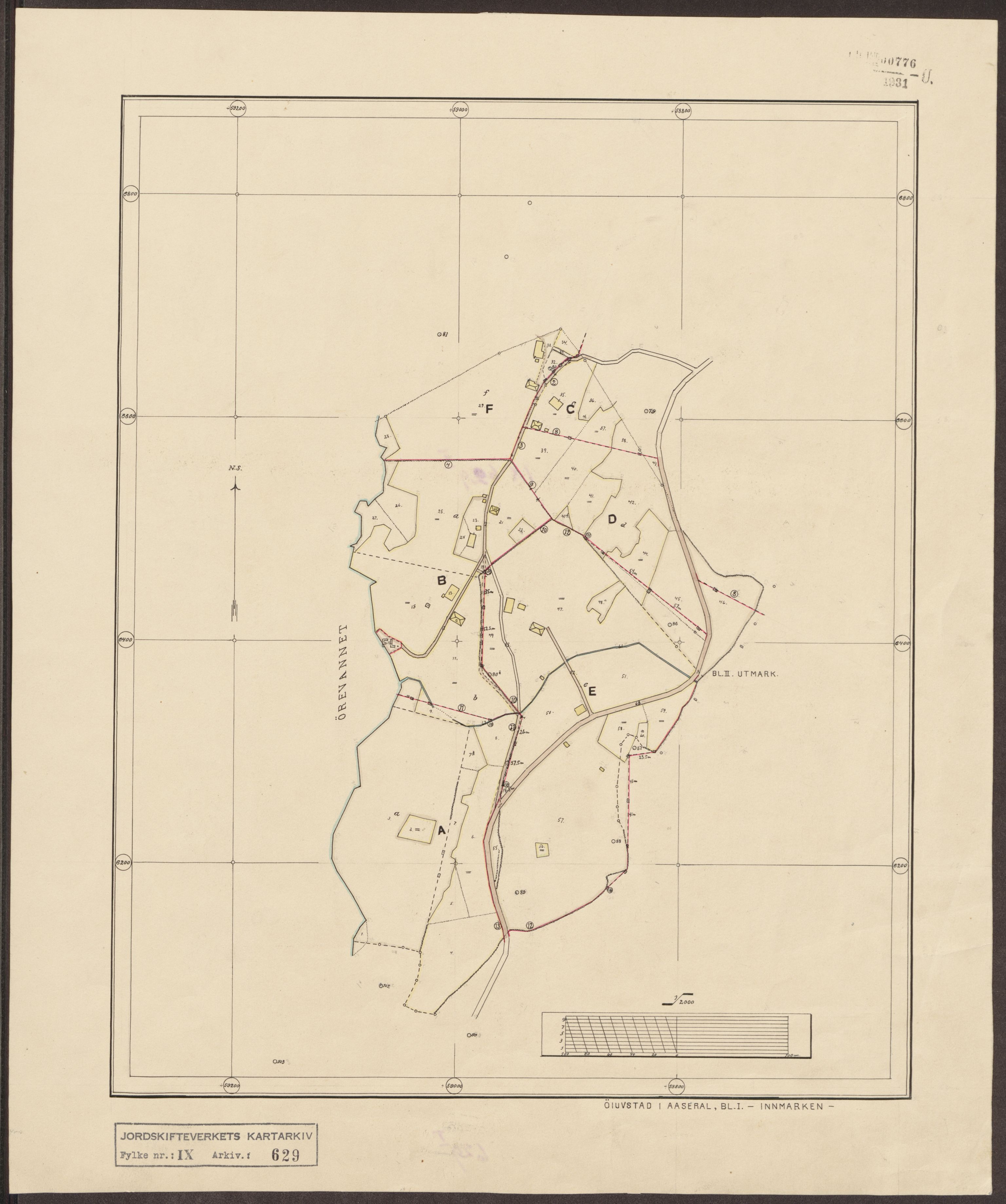 Jordskifteverkets kartarkiv, RA/S-3929/T, 1859-1988, p. 757
