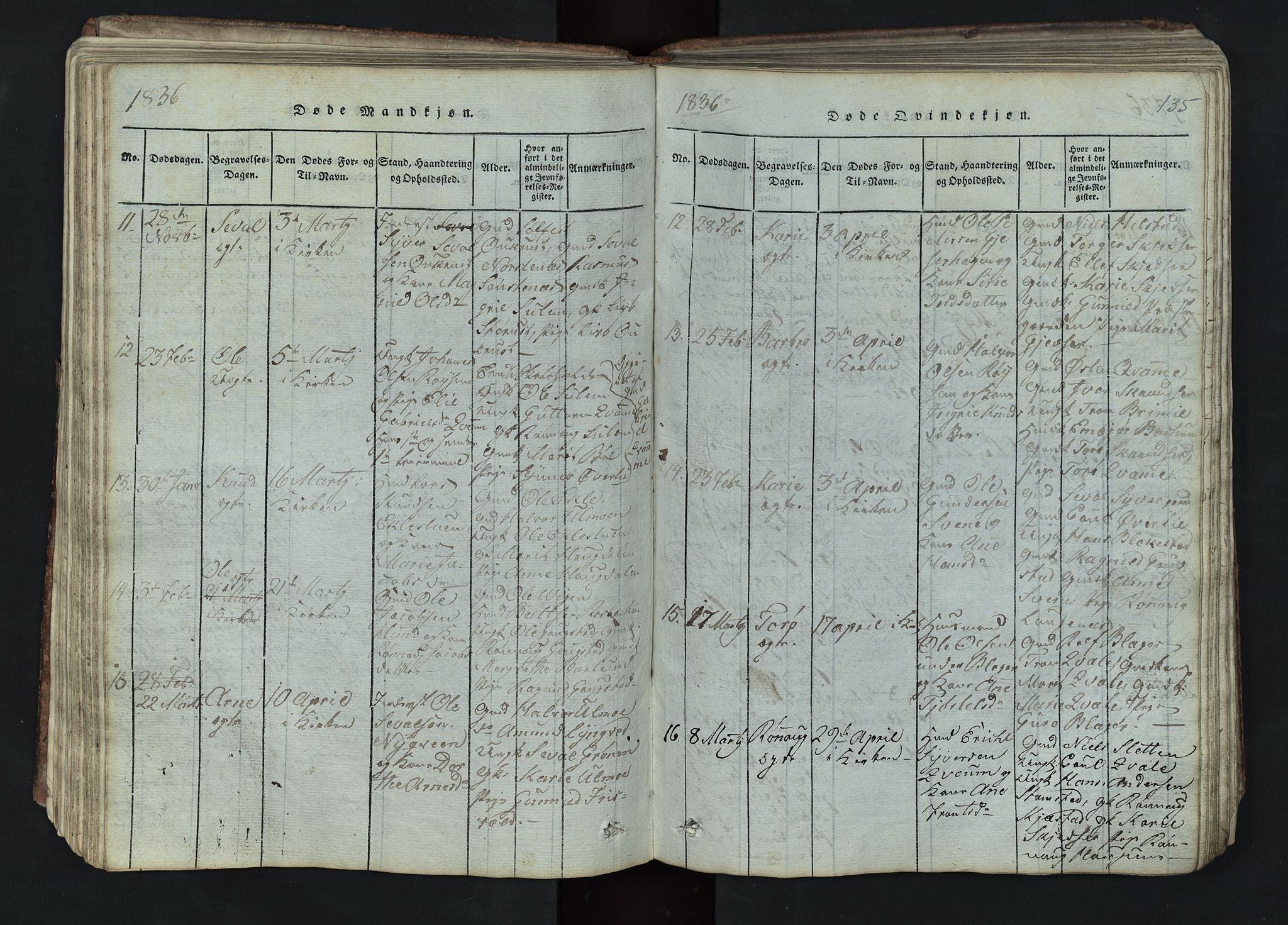 Lom prestekontor, AV/SAH-PREST-070/L/L0002: Parish register (copy) no. 2, 1815-1844, p. 135