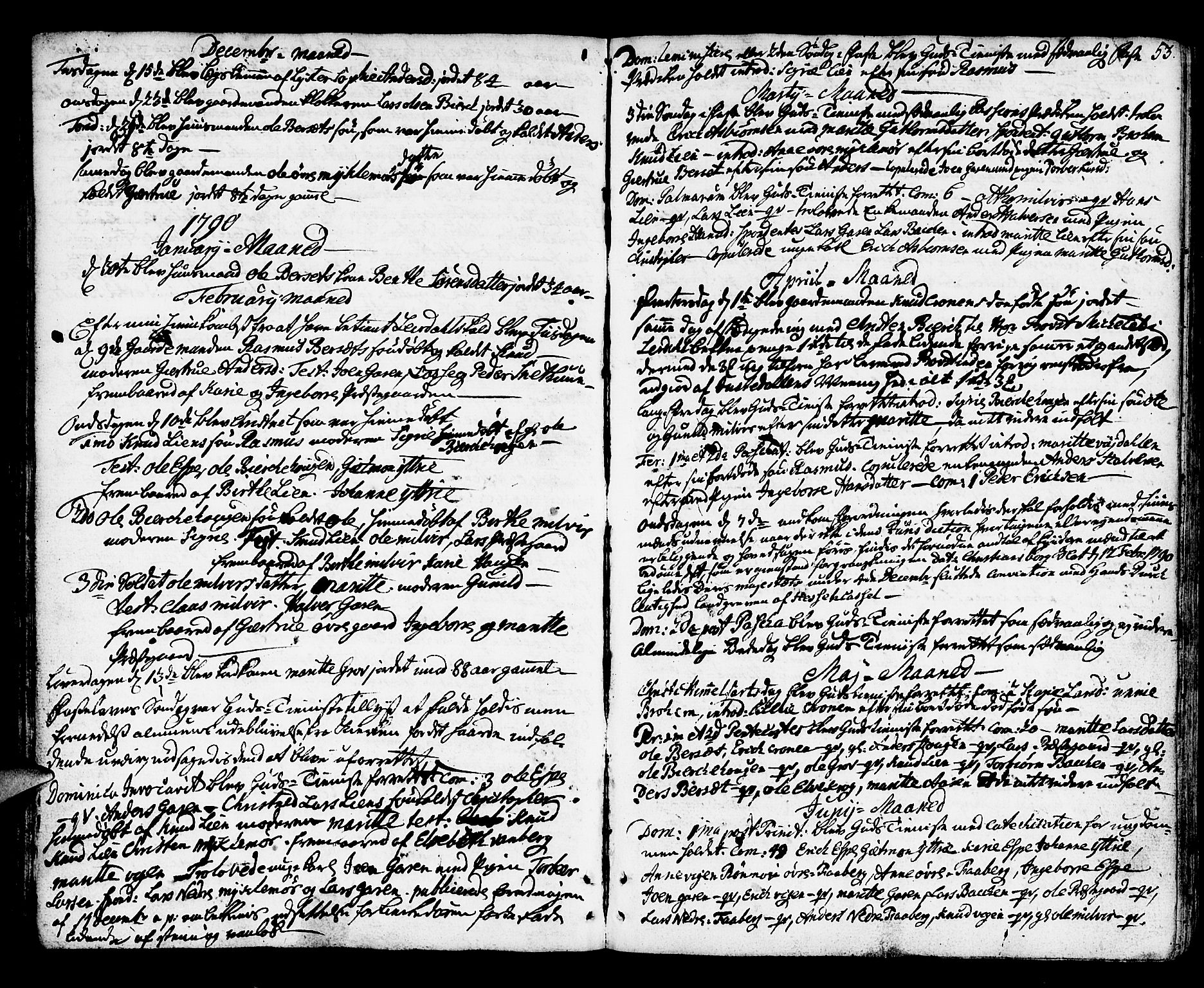 Jostedal sokneprestembete, AV/SAB-A-80601/H/Haa/Haaa/L0002: Parish register (official) no. A 2, 1770-1806, p. 53