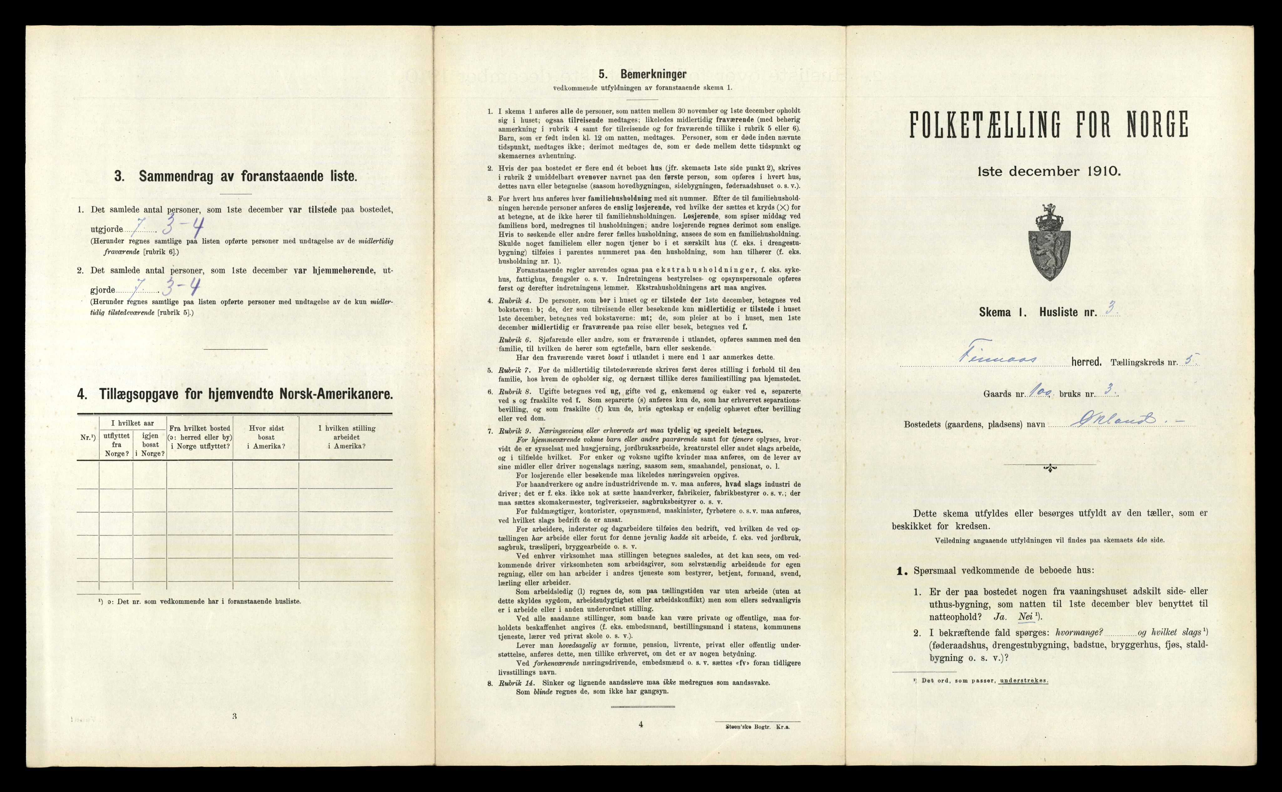 RA, 1910 census for Finnås, 1910, p. 502