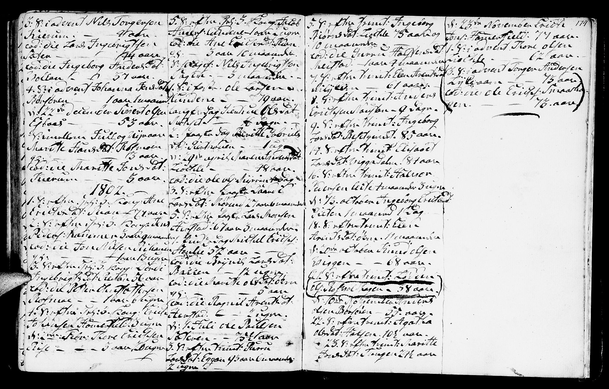 Ministerialprotokoller, klokkerbøker og fødselsregistre - Sør-Trøndelag, SAT/A-1456/665/L0768: Parish register (official) no. 665A03, 1754-1803, p. 174