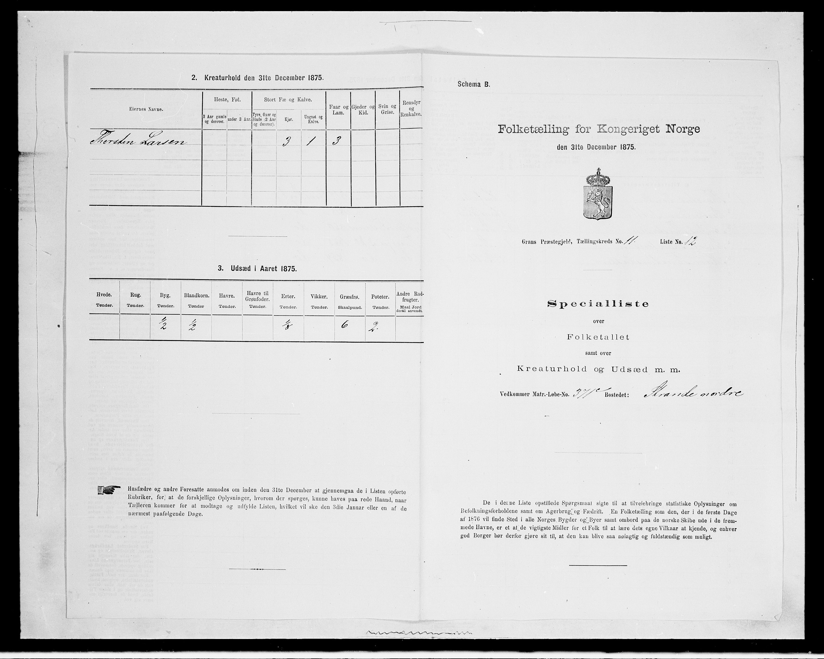 SAH, 1875 census for 0534P Gran, 1875, p. 2045