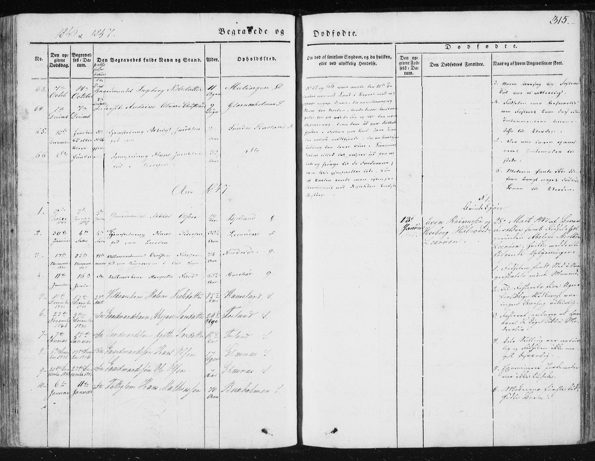 Sund sokneprestembete, AV/SAB-A-99930: Parish register (official) no. A 13, 1835-1849, p. 315