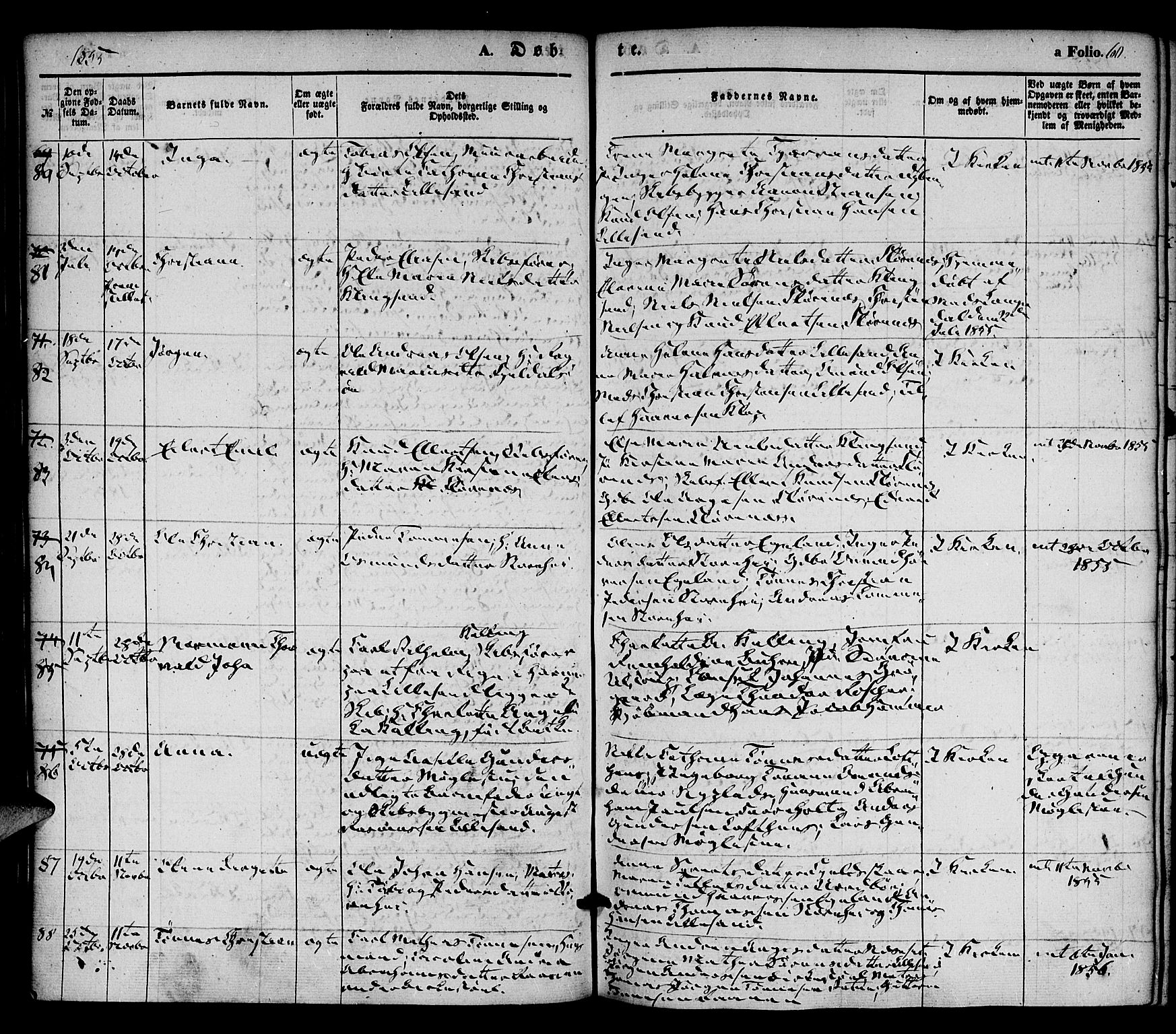 Vestre Moland sokneprestkontor, AV/SAK-1111-0046/F/Fa/Fab/L0006: Parish register (official) no. A 6, 1850-1858, p. 60