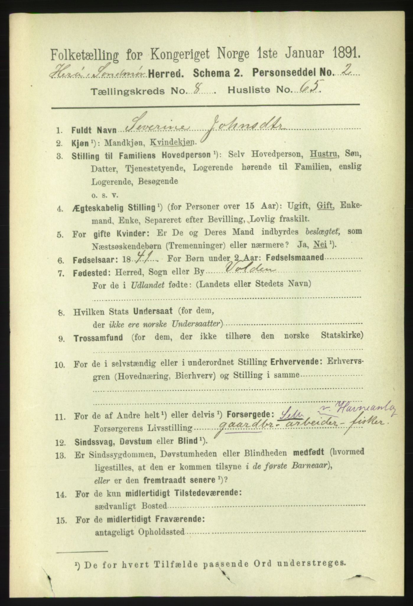 RA, 1891 census for 1515 Herøy, 1891, p. 3598