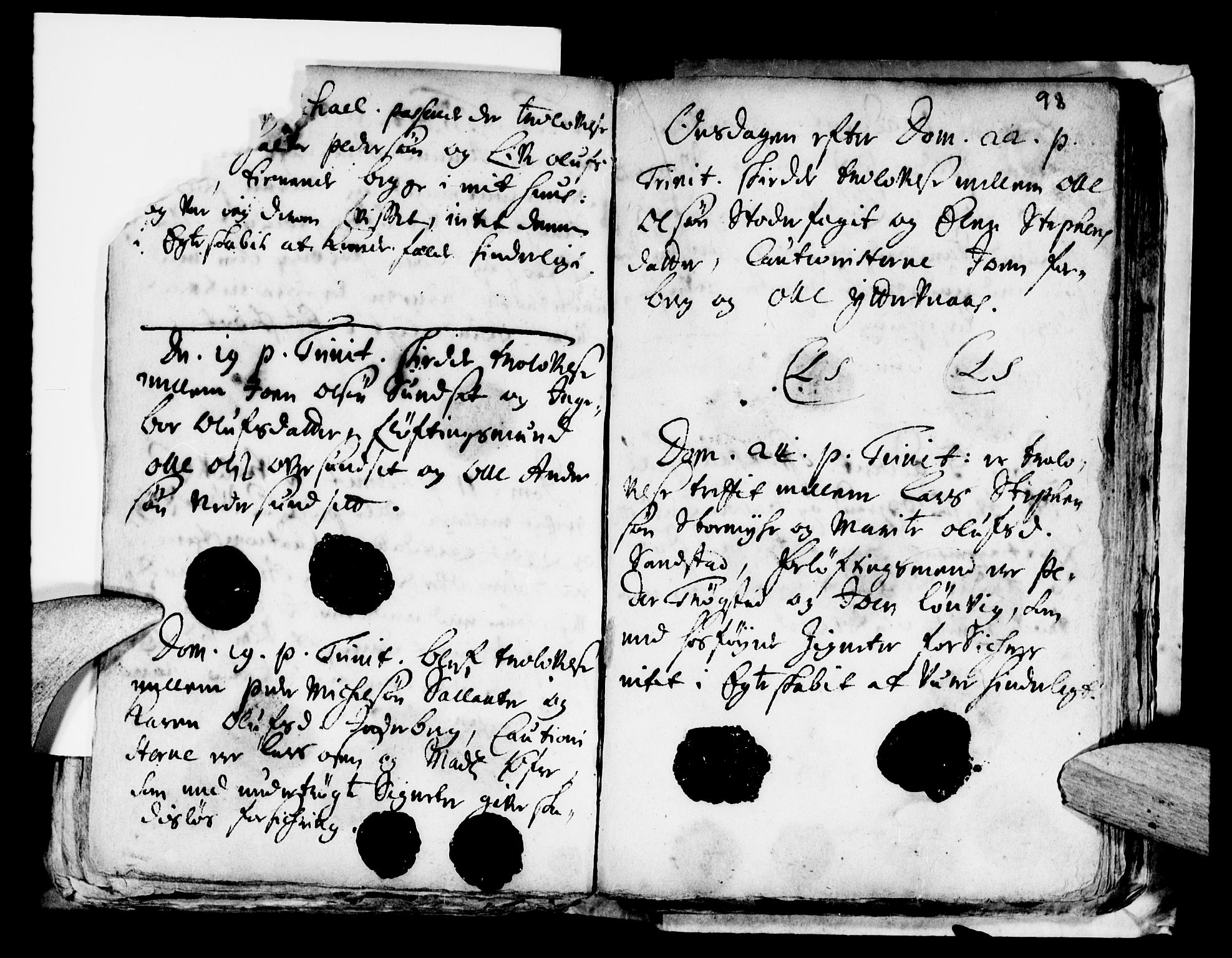 Ministerialprotokoller, klokkerbøker og fødselsregistre - Nord-Trøndelag, SAT/A-1458/722/L0214: Parish register (official) no. 722A01, 1692-1718, p. 98