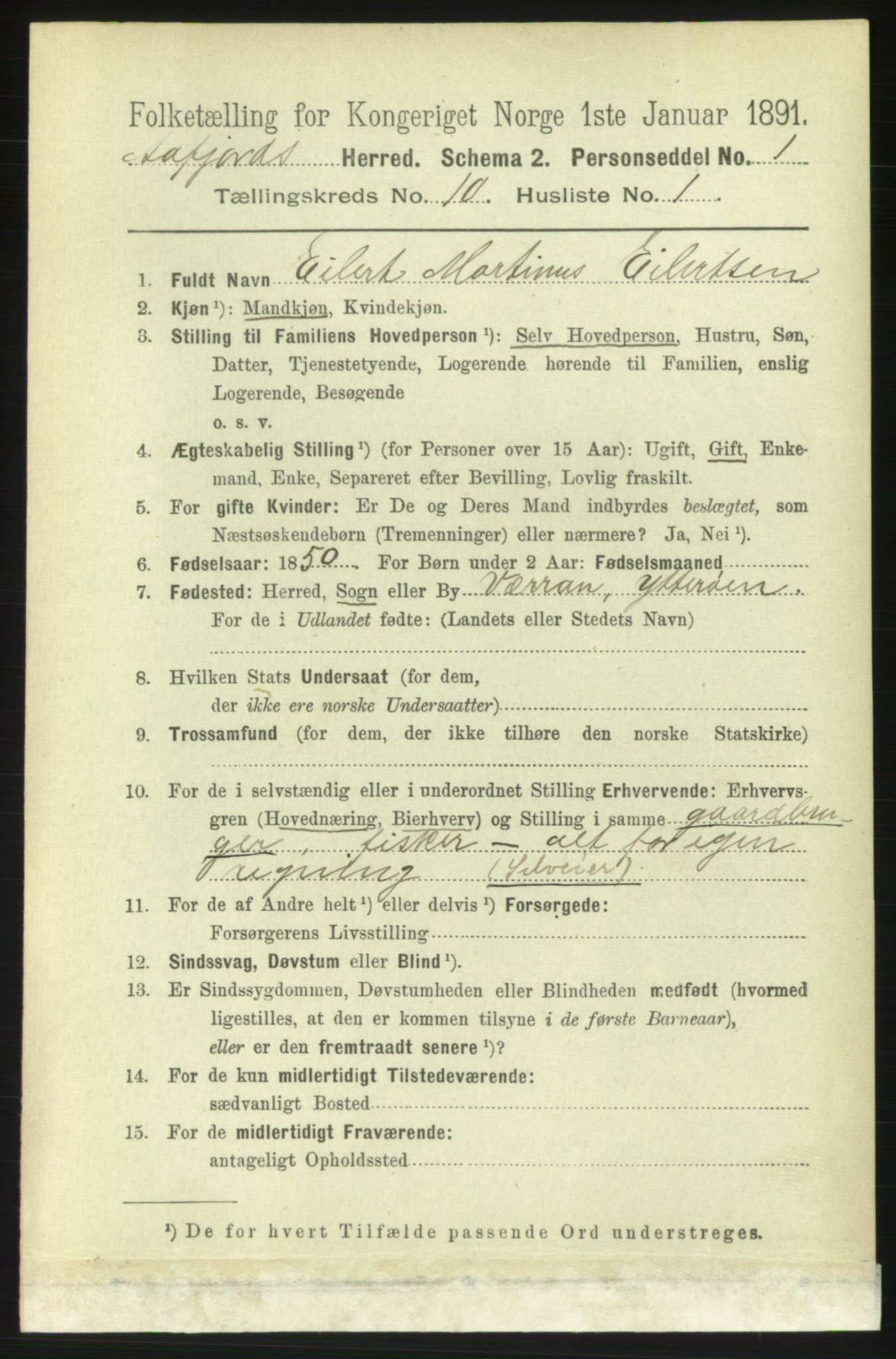 RA, 1891 census for 1630 Åfjord, 1891, p. 2963