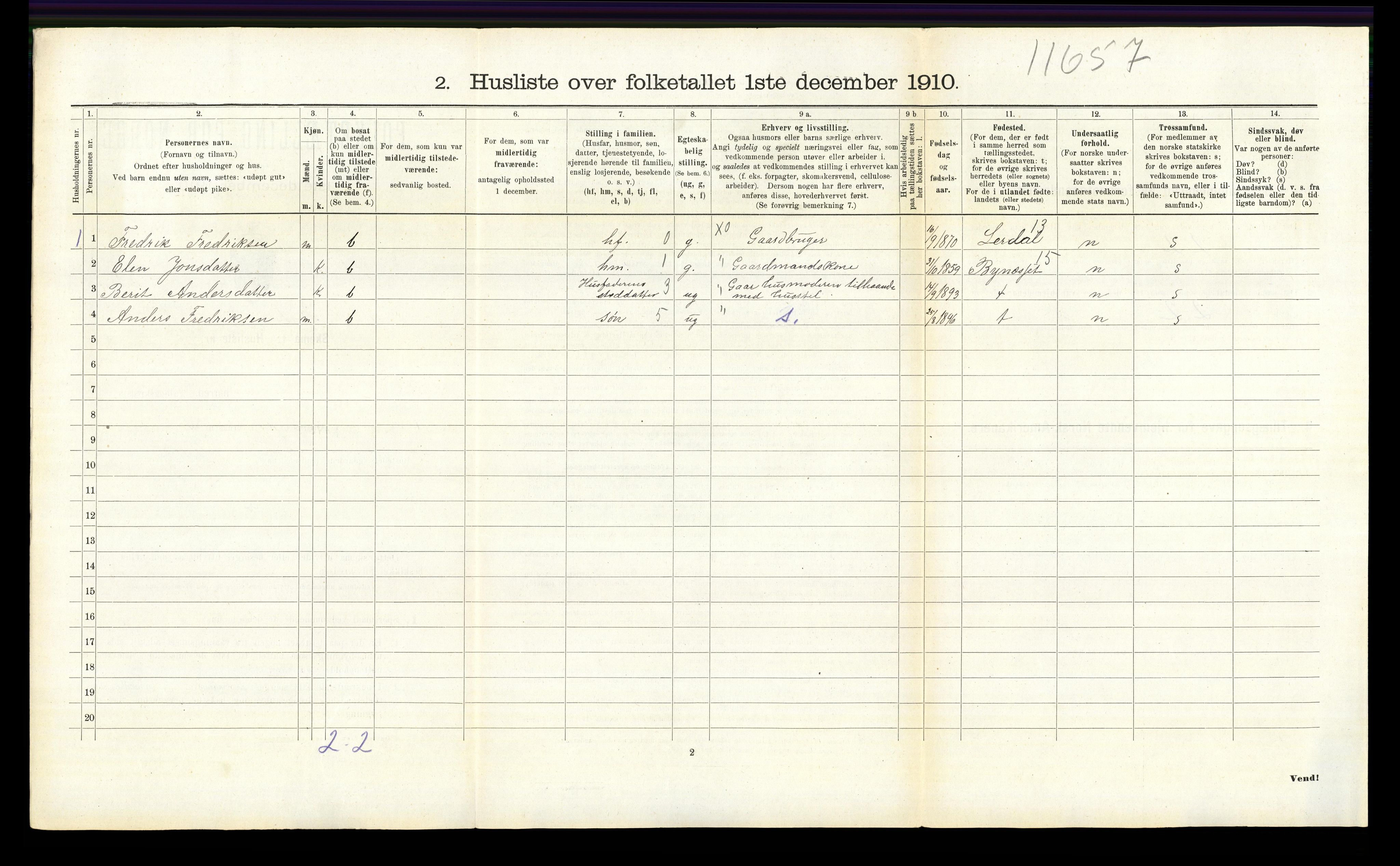 RA, 1910 census for Tolga, 1910, p. 785