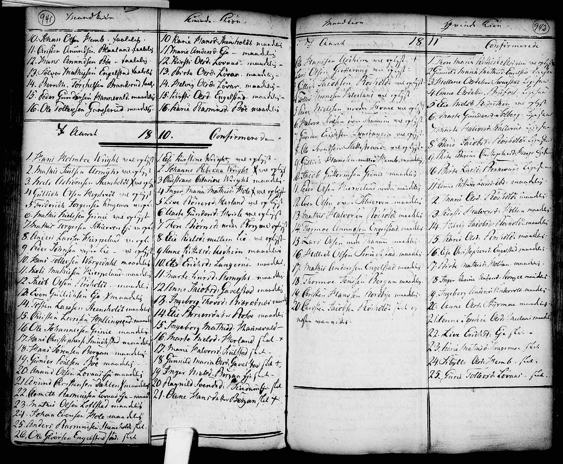 Lardal kirkebøker, SAKO/A-350/F/Fa/L0003: Parish register (official) no. I 3, 1733-1815, p. 941-942