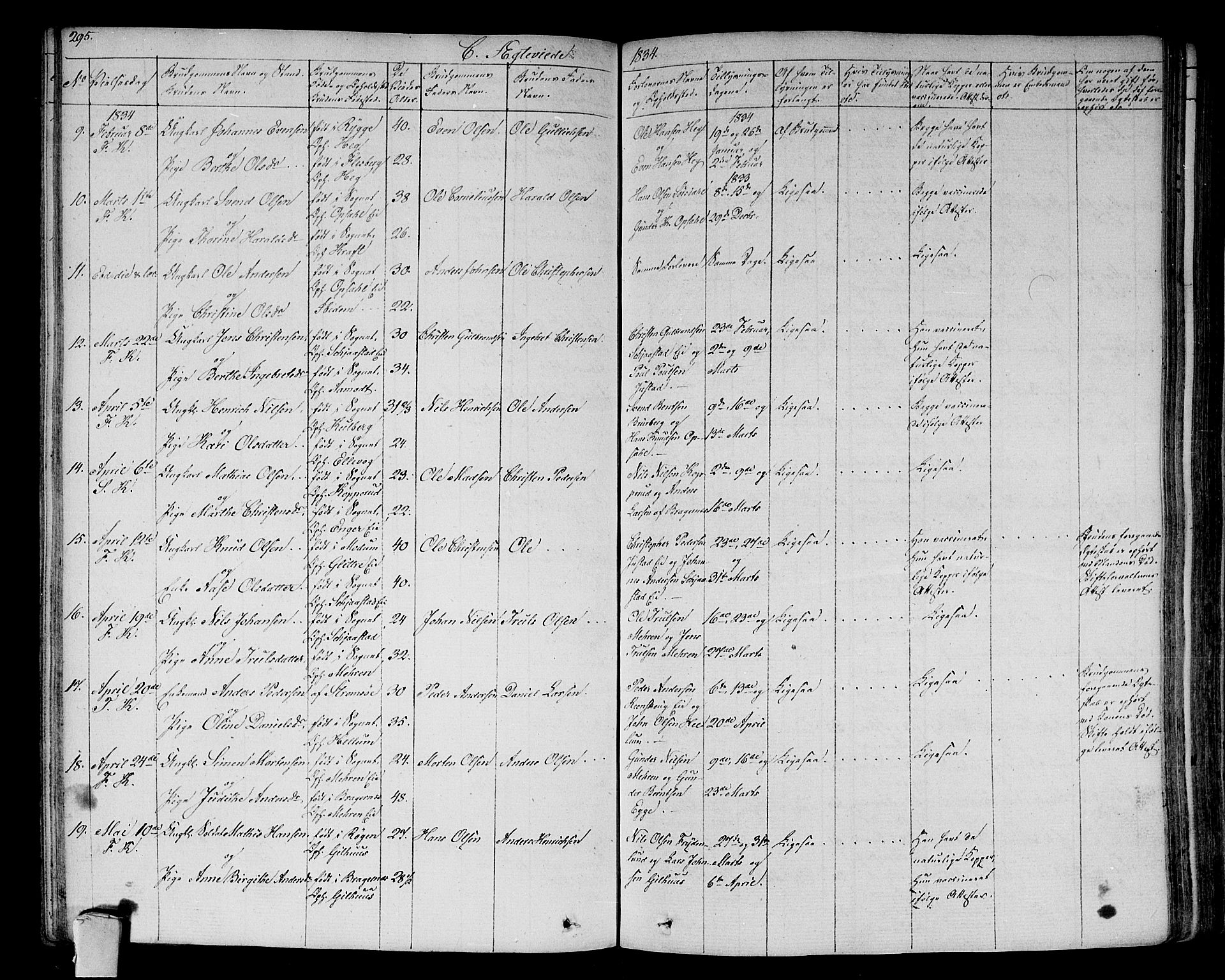 Lier kirkebøker, SAKO/A-230/F/Fa/L0010: Parish register (official) no. I 10, 1827-1843, p. 295