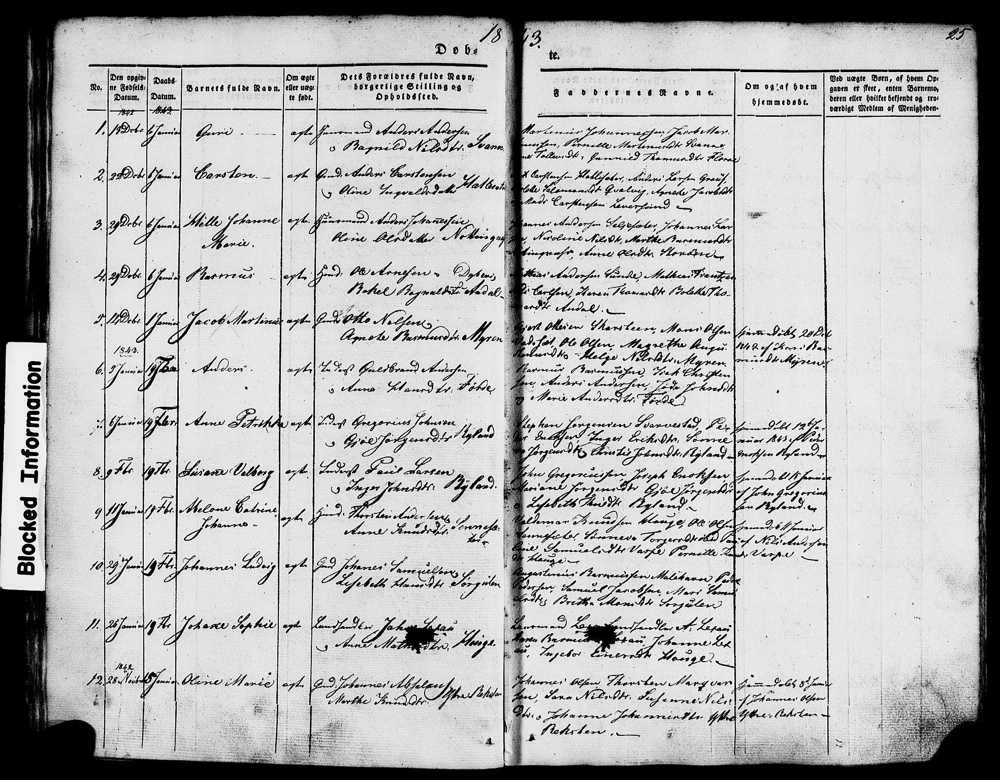 Kinn sokneprestembete, AV/SAB-A-80801/H/Haa/Haaa/L0005: Parish register (official) no. A 5, 1841-1857, p. 25