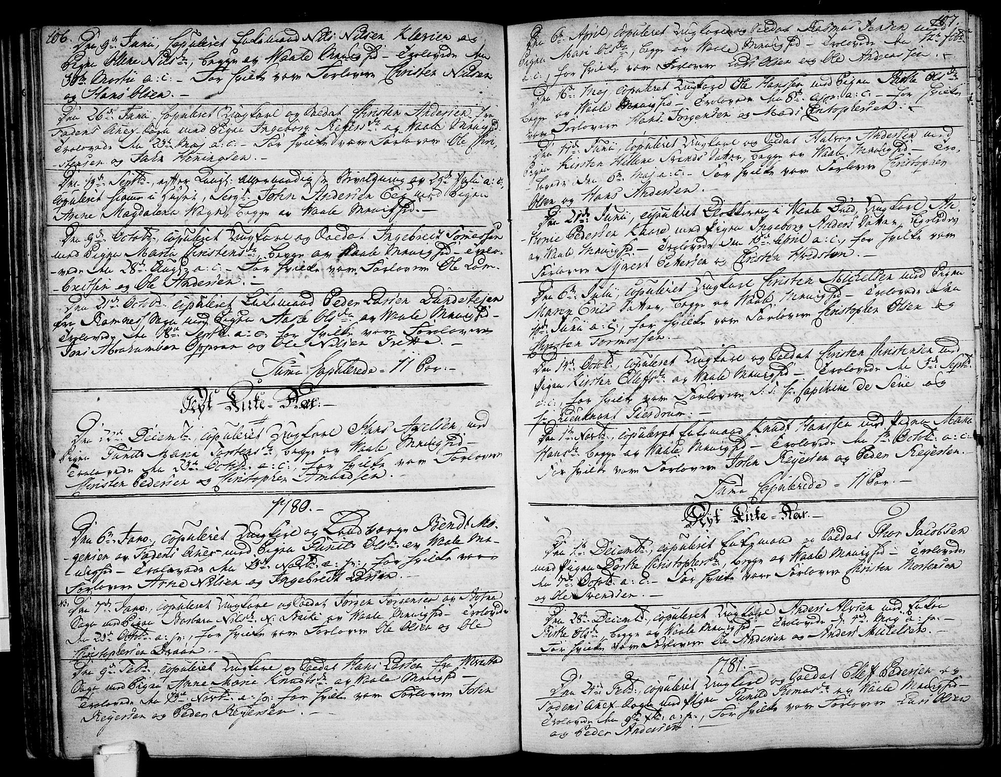 Våle kirkebøker, SAKO/A-334/F/Fa/L0005: Parish register (official) no. I 5, 1773-1808, p. 106-107