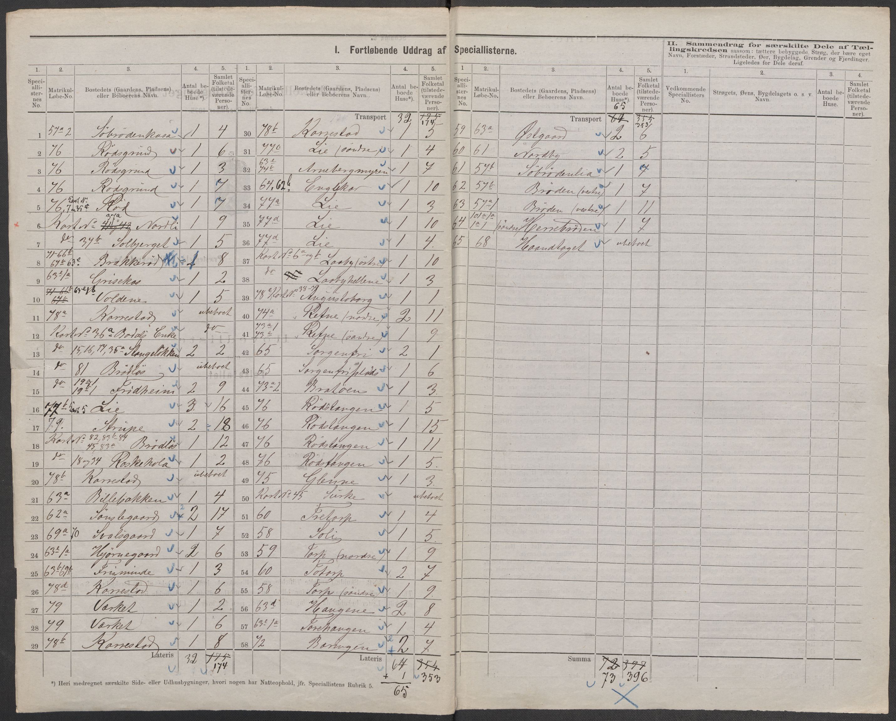 RA, 1875 census for 0116P Berg, 1875, p. 11