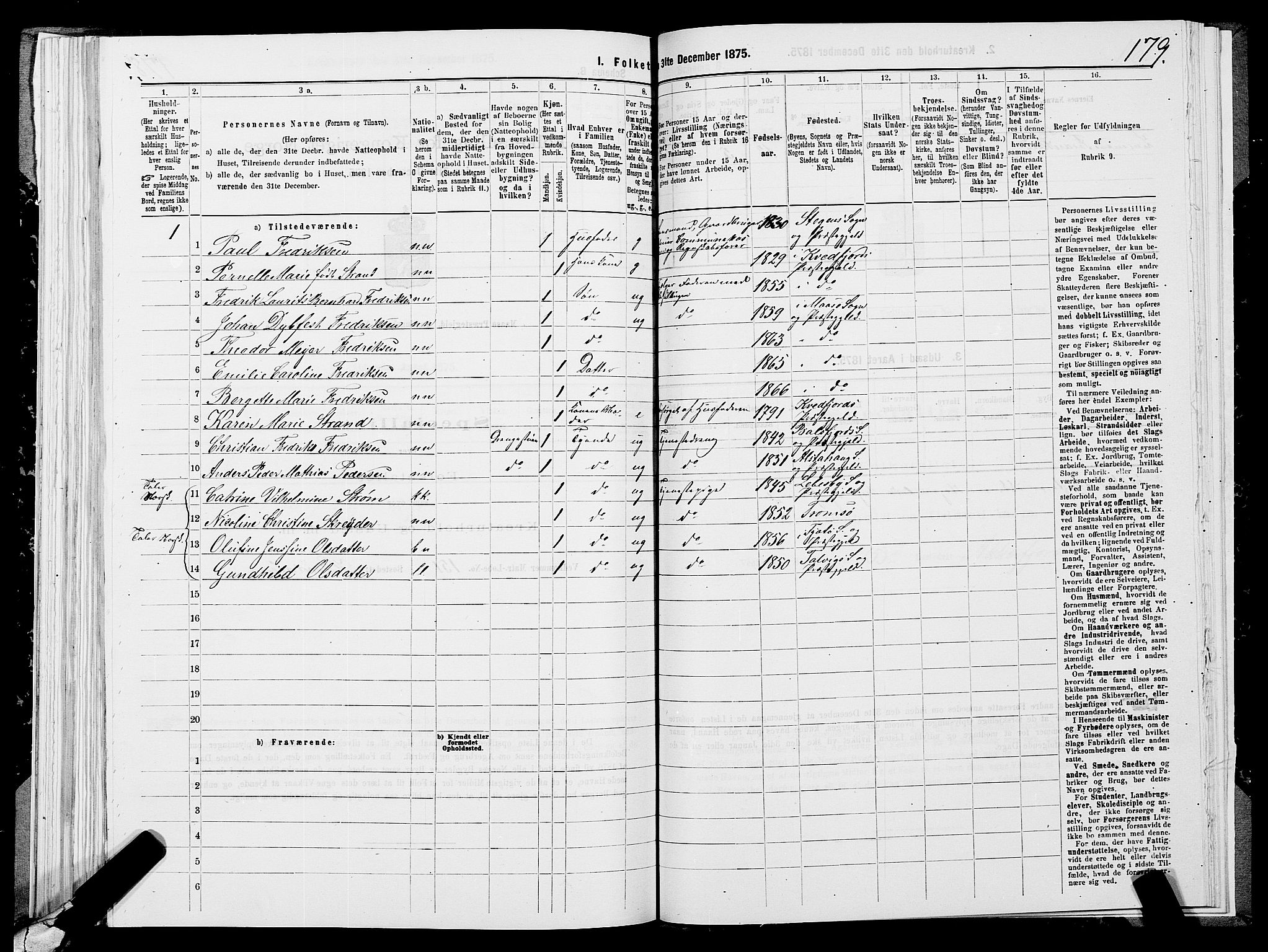 SATØ, 1875 census for 2018P Måsøy, 1875, p. 1179