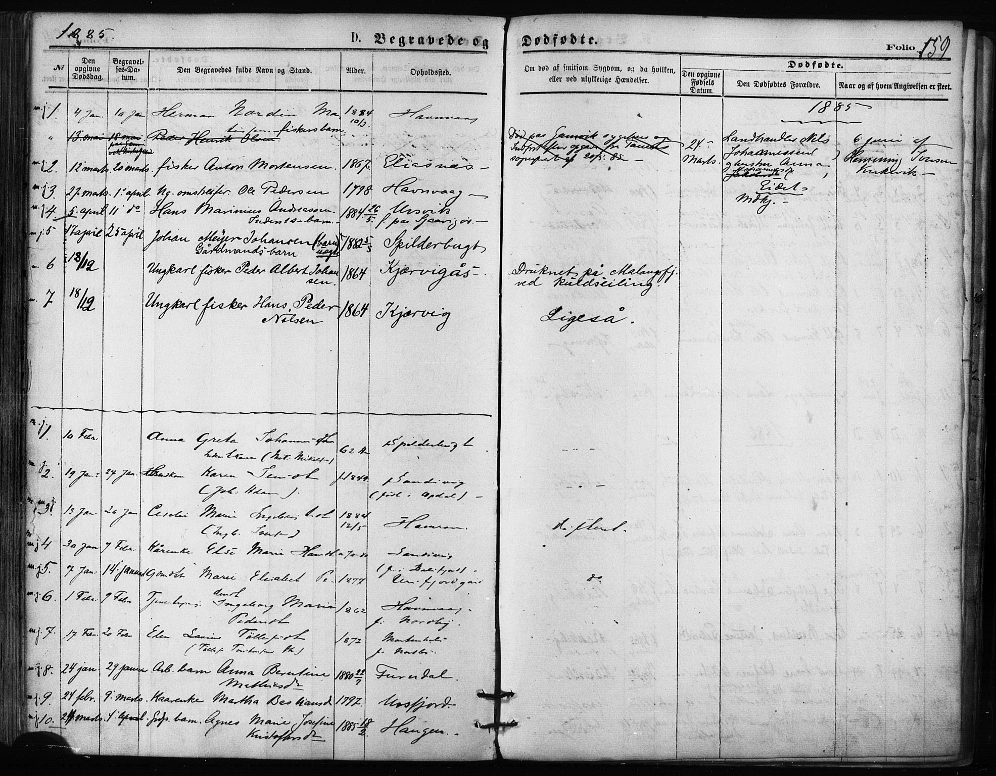 Balsfjord sokneprestembete, SATØ/S-1303/G/Ga/L0002kirke: Parish register (official) no. 2, 1871-1886, p. 159