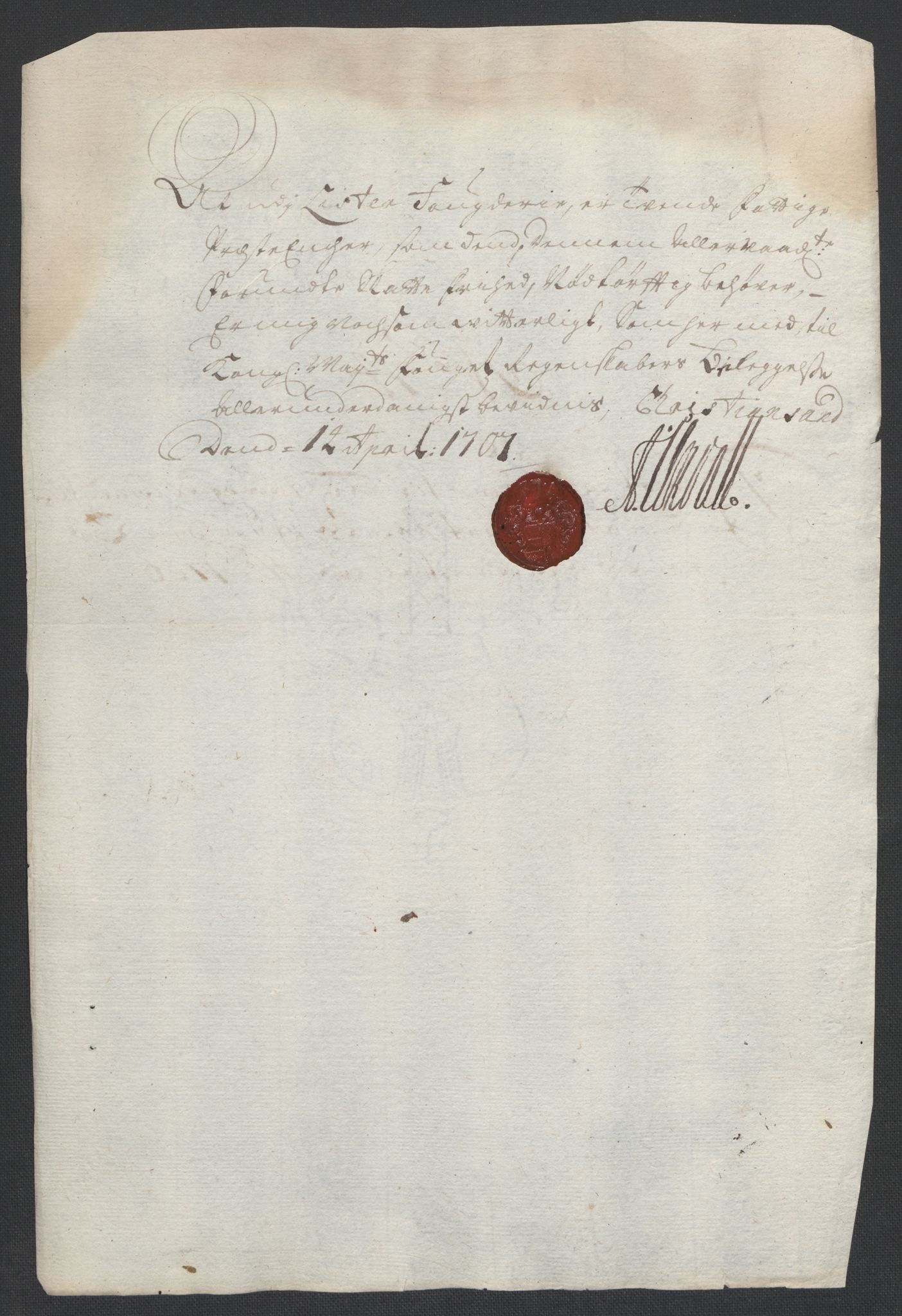 Rentekammeret inntil 1814, Reviderte regnskaper, Fogderegnskap, AV/RA-EA-4092/R43/L2551: Fogderegnskap Lista og Mandal, 1705-1709, p. 309