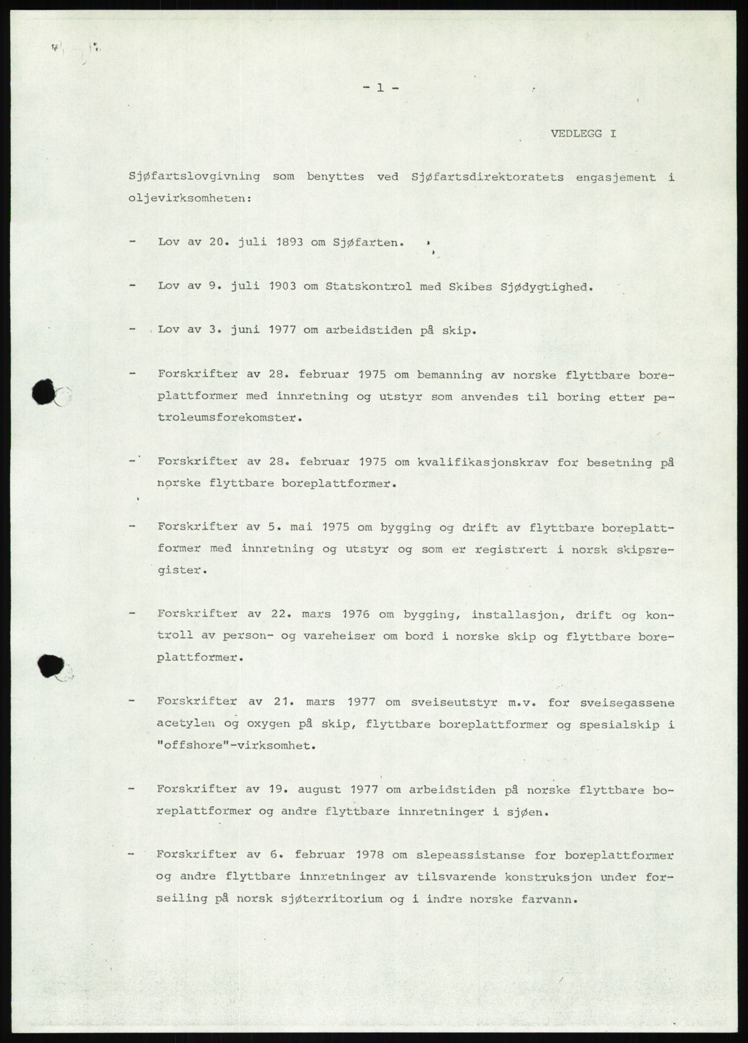 Justisdepartementet, Granskningskommisjonen ved Alexander Kielland-ulykken 27.3.1980, AV/RA-S-1165/D/L0012: H Sjøfartsdirektoratet/Skipskontrollen (Doku.liste + H1-H11, H13, H16-H22 av 52), 1980-1981, p. 16