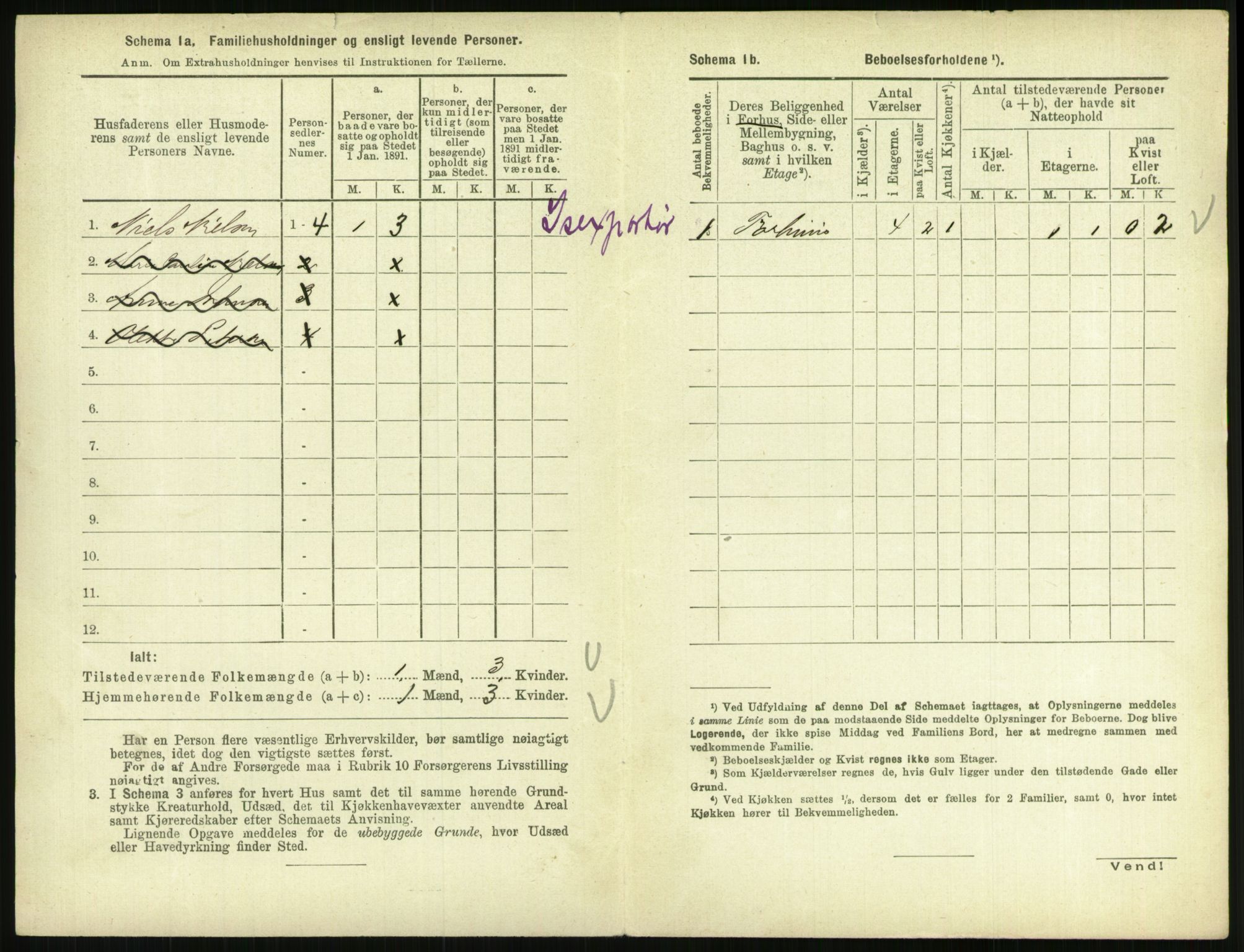 RA, 1891 census for 0801 Kragerø, 1891, p. 819