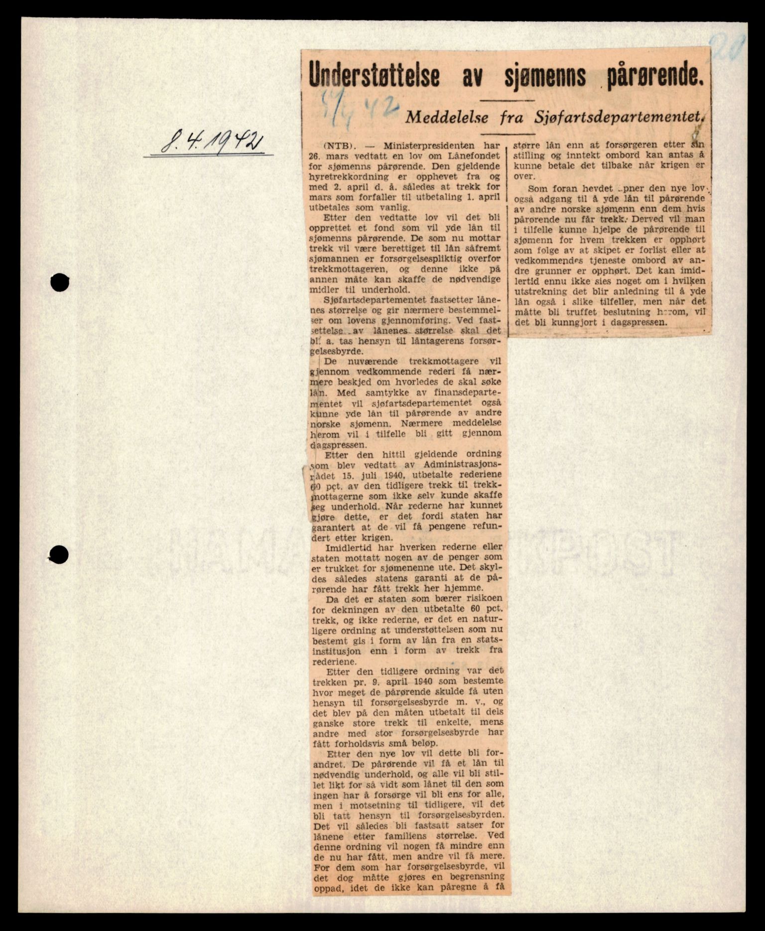 Forsvarets Overkommando. 2 kontor. Arkiv 11.4. Spredte tyske arkivsaker, AV/RA-RAFA-7031/D/Dar/Darb/L0013: Reichskommissariat - Hauptabteilung Vervaltung, 1917-1942, p. 1445