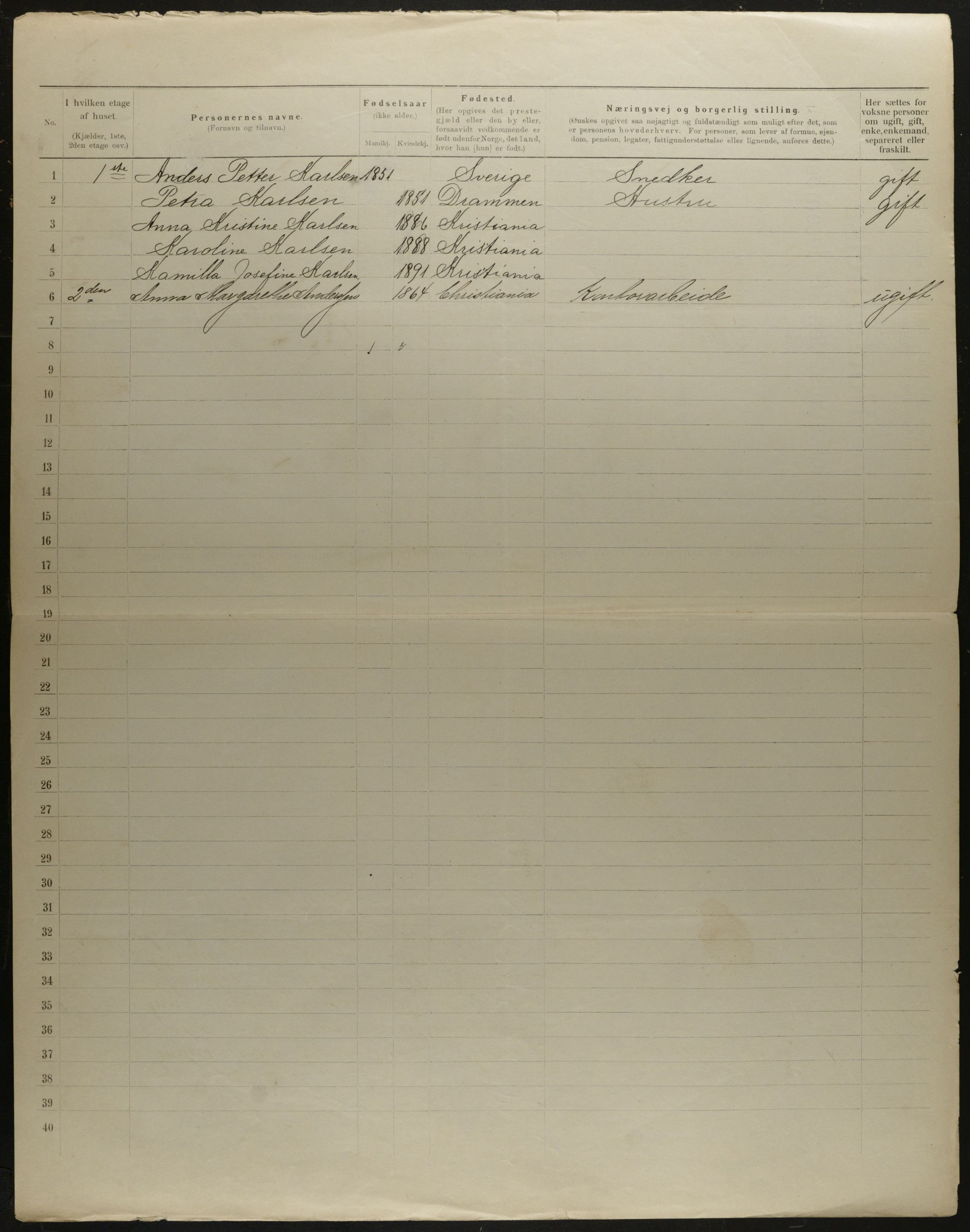 OBA, Municipal Census 1901 for Kristiania, 1901, p. 9029