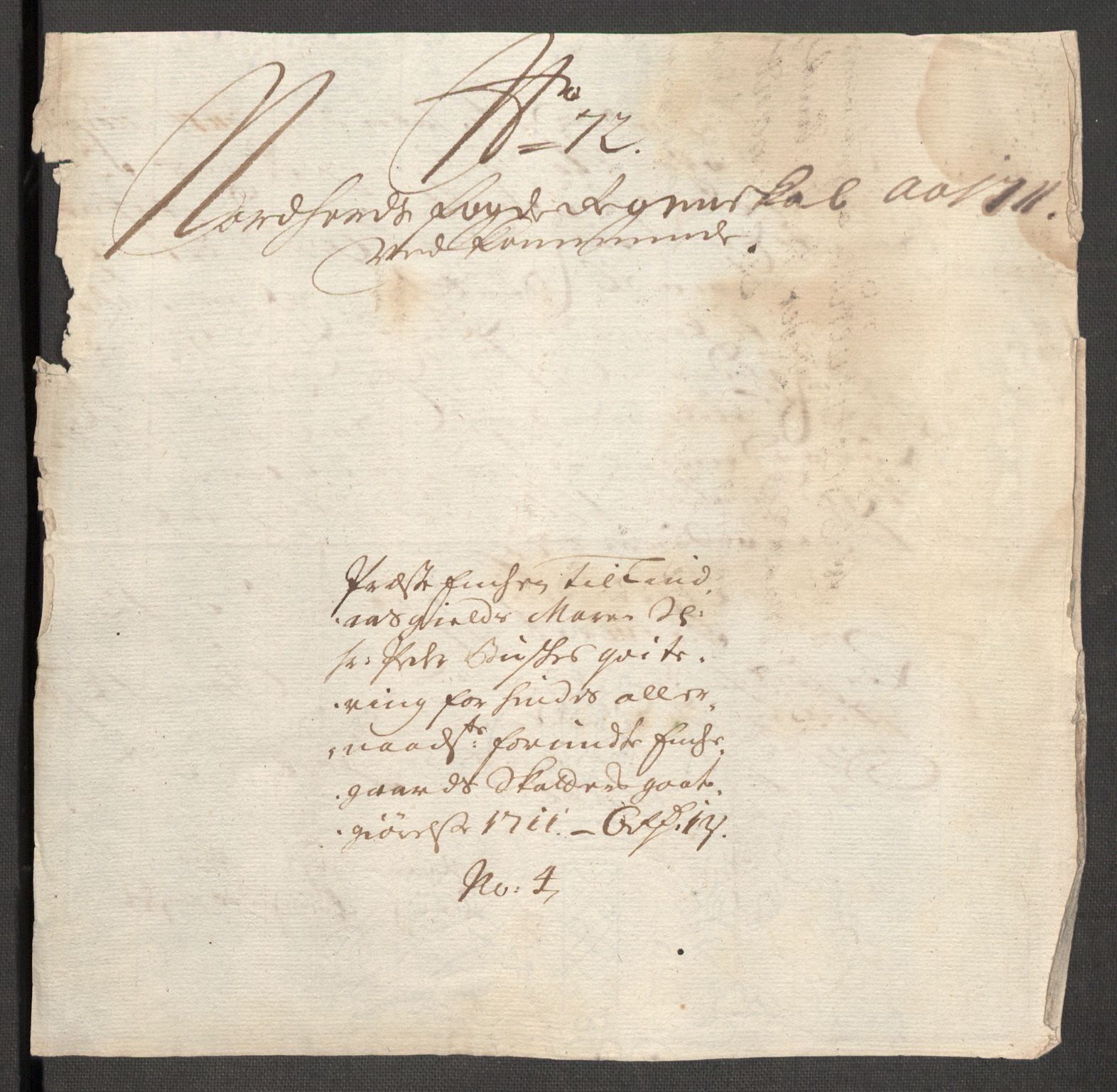 Rentekammeret inntil 1814, Reviderte regnskaper, Fogderegnskap, RA/EA-4092/R51/L3192: Fogderegnskap Nordhordland og Voss, 1711, p. 347