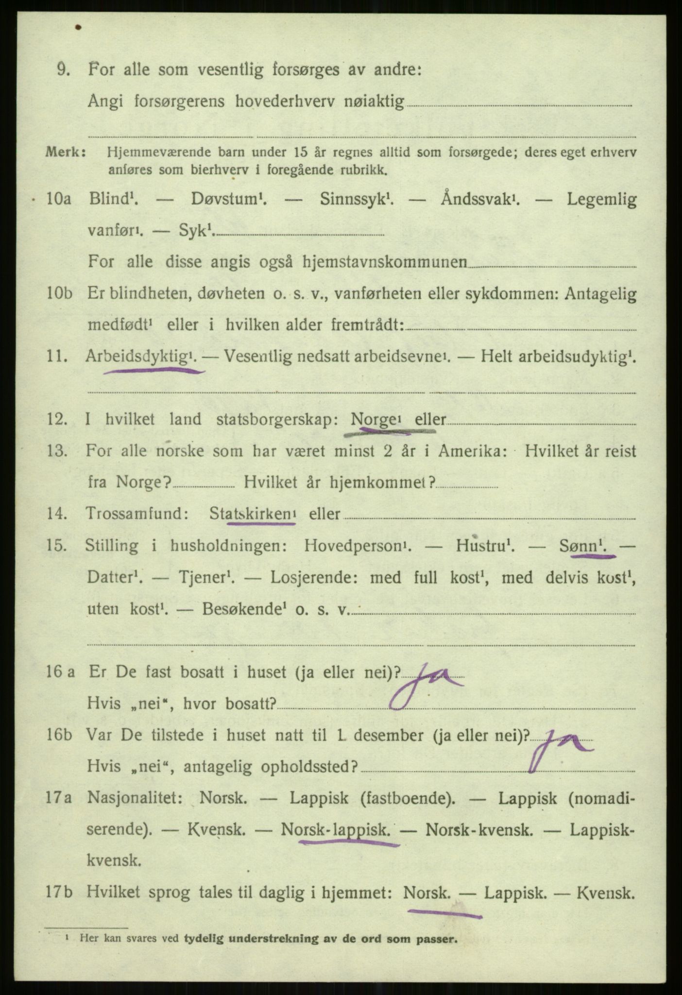 SATØ, 1920 census for Karlsøy, 1920, p. 5041