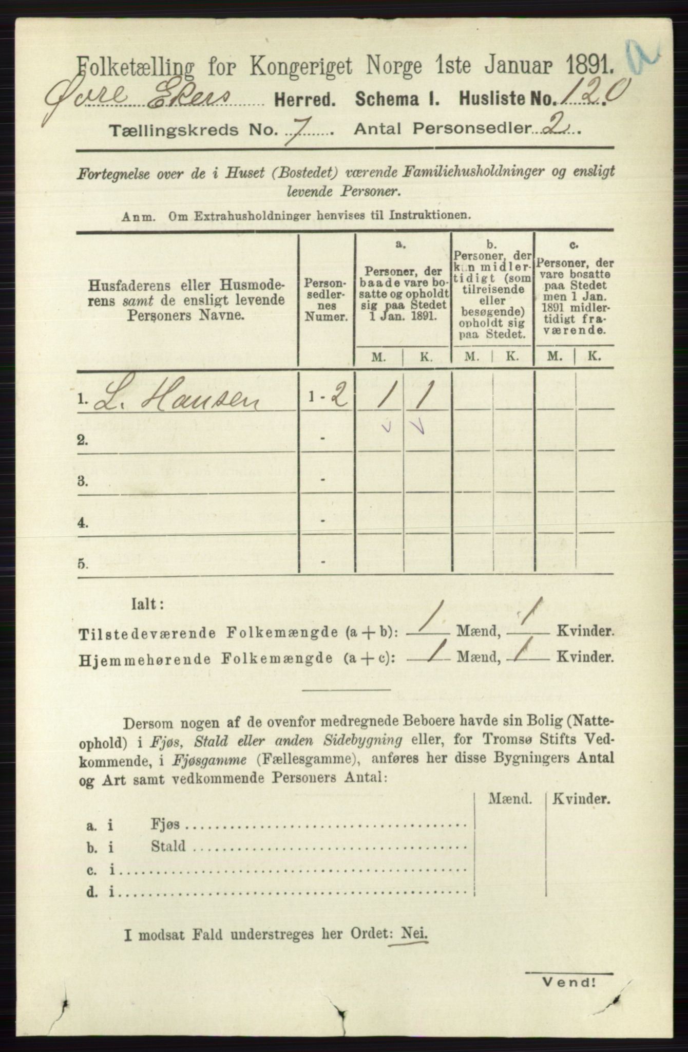 RA, 1891 census for 0624 Øvre Eiker, 1891, p. 2659