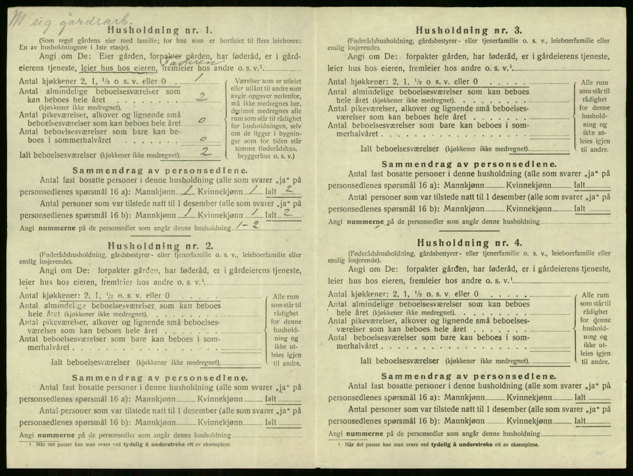 SAKO, 1920 census for Hole, 1920, p. 771