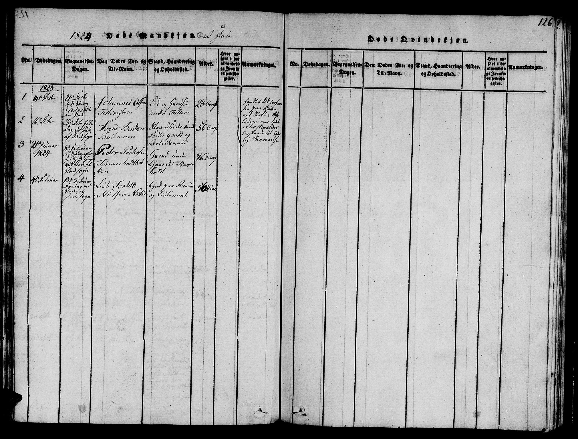 Ministerialprotokoller, klokkerbøker og fødselsregistre - Sør-Trøndelag, SAT/A-1456/606/L0307: Parish register (copy) no. 606C03, 1817-1824, p. 126