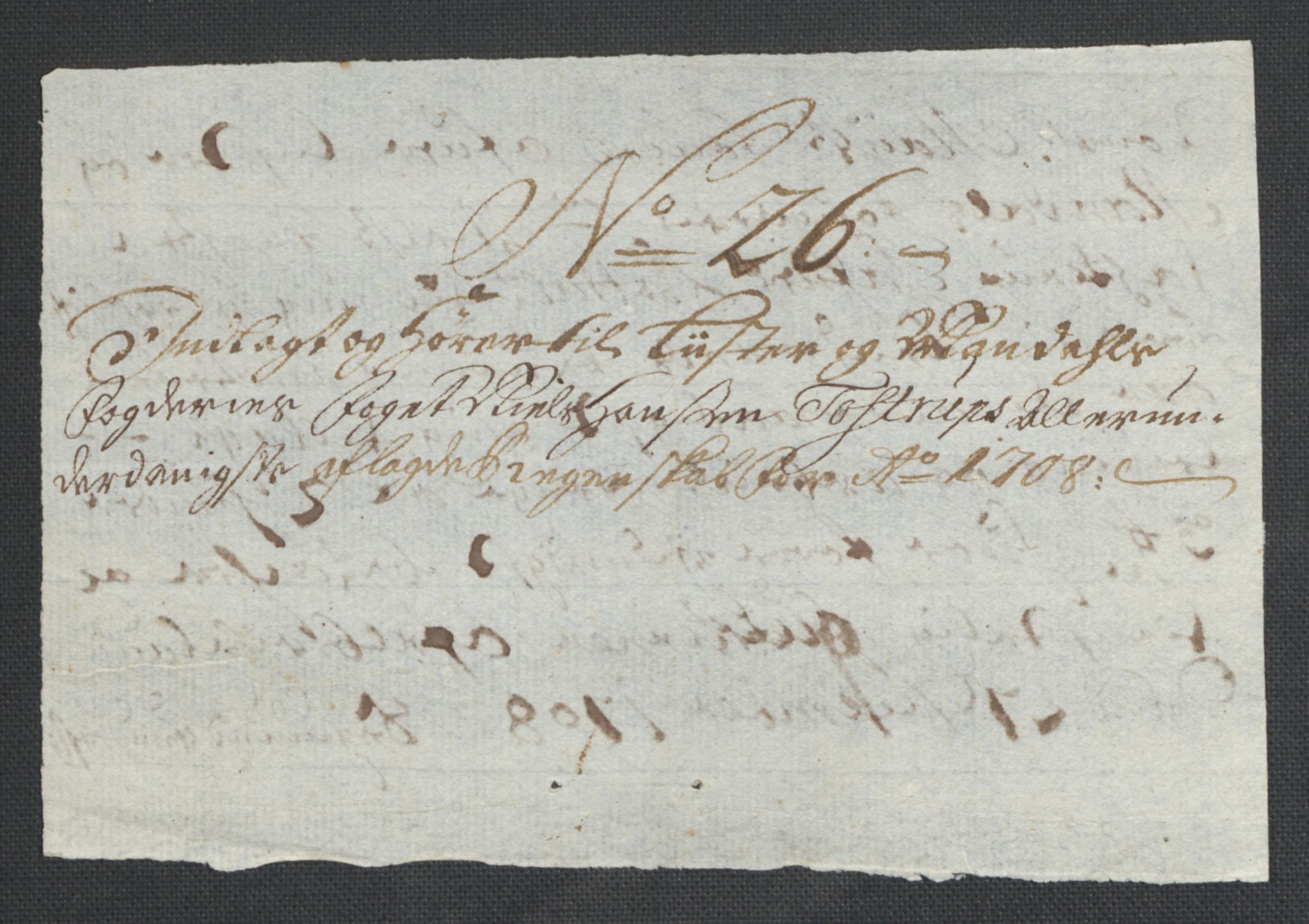 Rentekammeret inntil 1814, Reviderte regnskaper, Fogderegnskap, RA/EA-4092/R43/L2552: Fogderegnskap Lista og Mandal, 1705-1709, p. 124