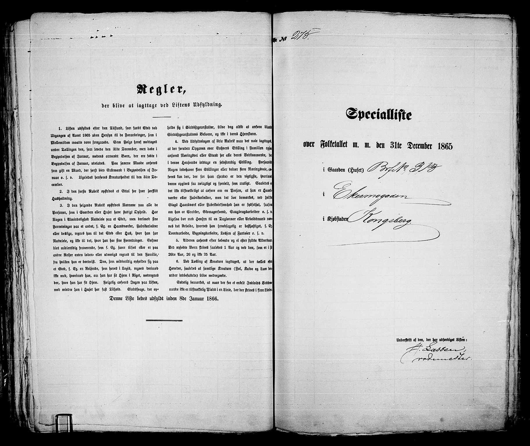 RA, 1865 census for Kongsberg/Kongsberg, 1865, p. 570