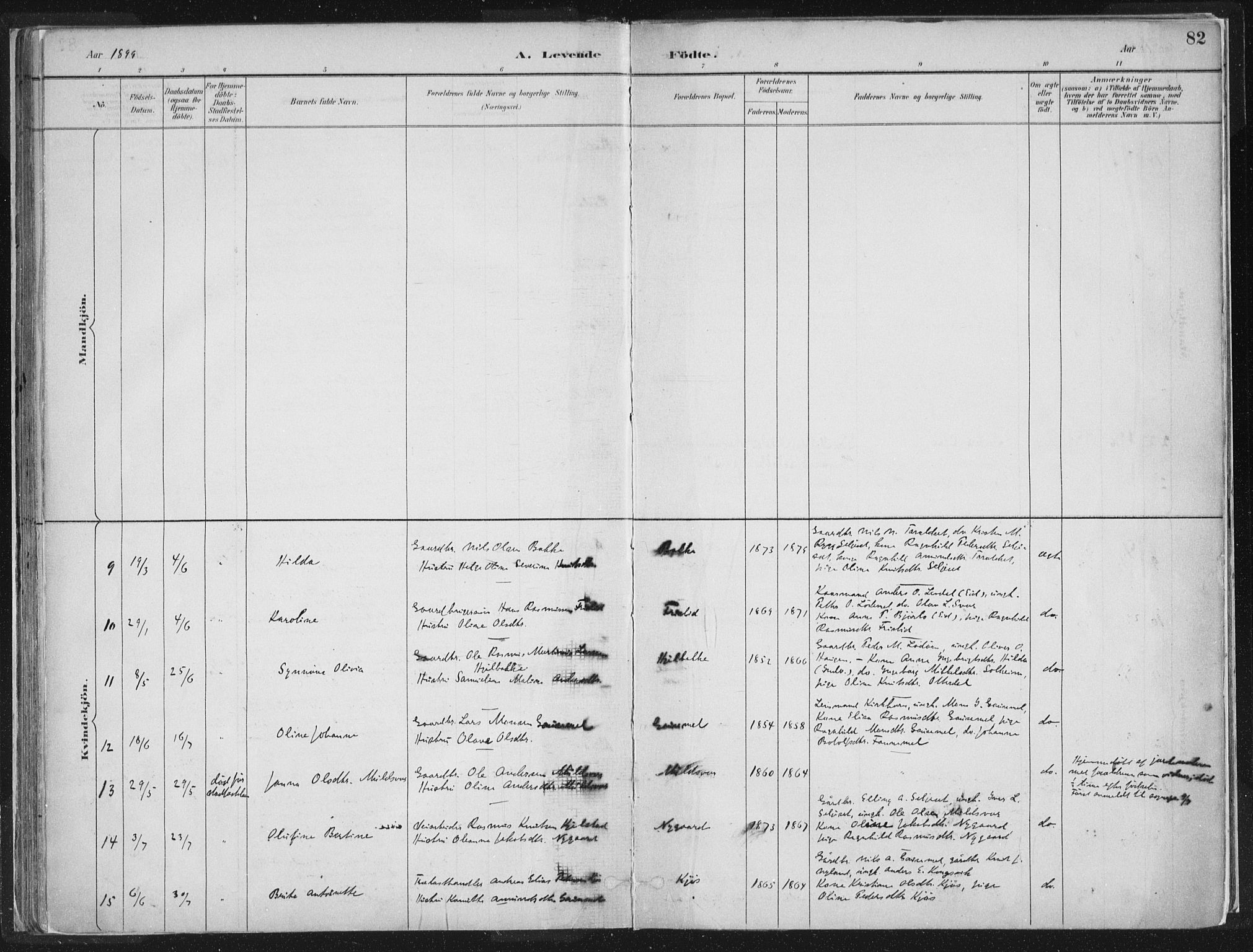 Hornindal sokneprestembete, AV/SAB-A-82401/H/Haa/Haaa/L0003/0001: Parish register (official) no. A 3A, 1887-1917, p. 82