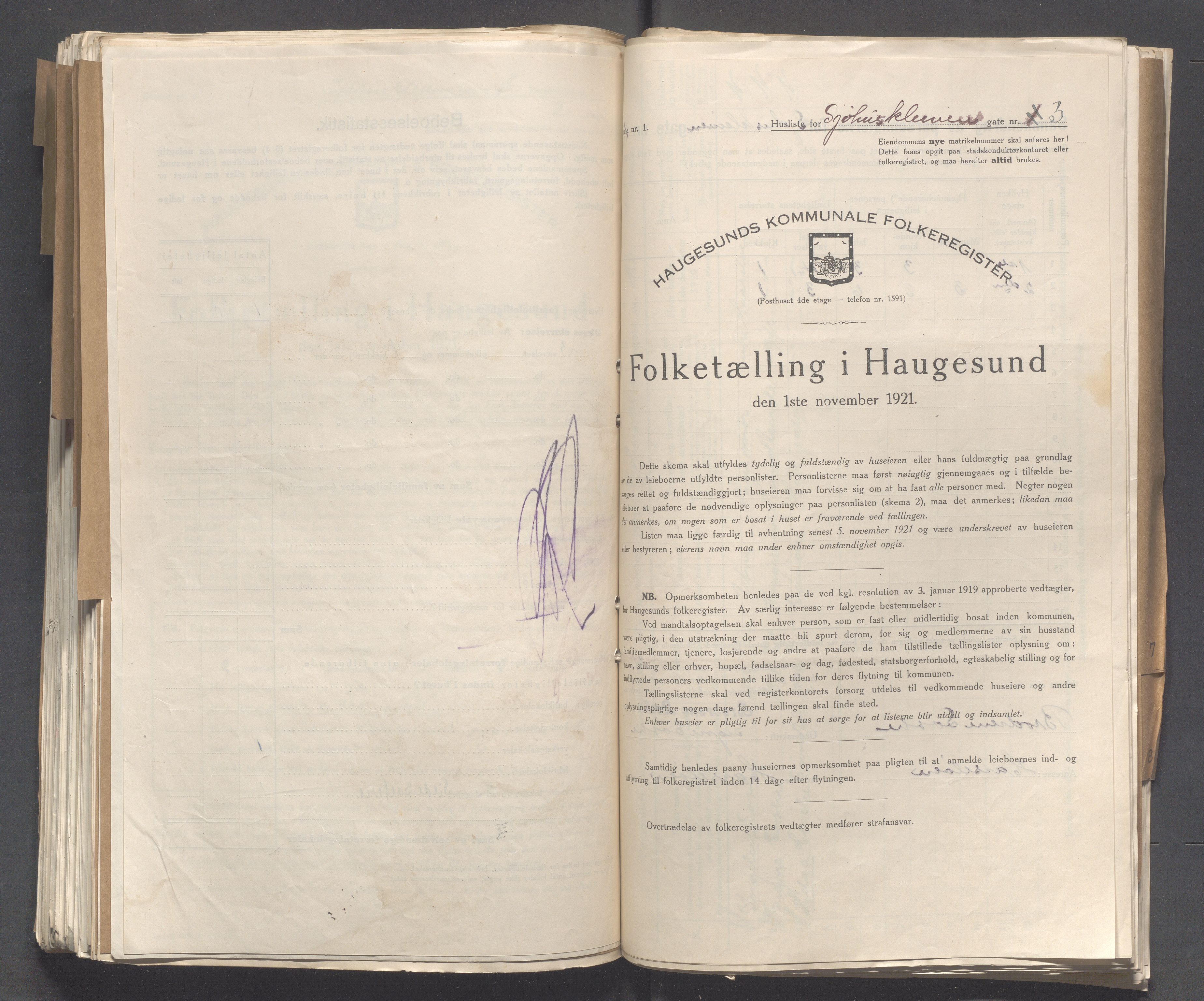 IKAR, Local census 1.11.1921 for Haugesund, 1921, p. 6552