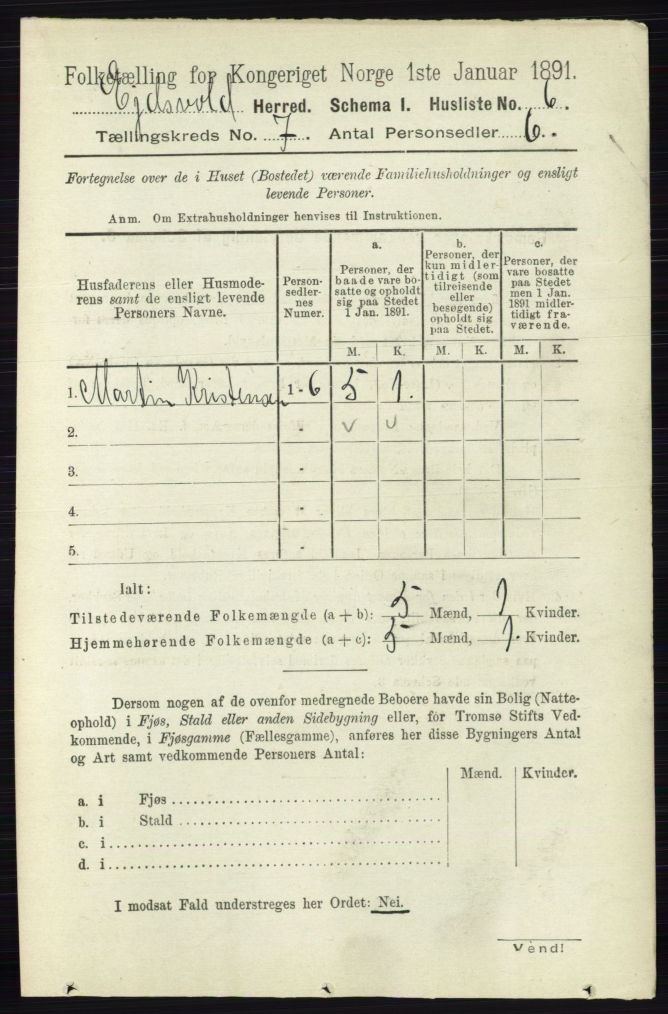 RA, 1891 census for 0237 Eidsvoll, 1891, p. 4512