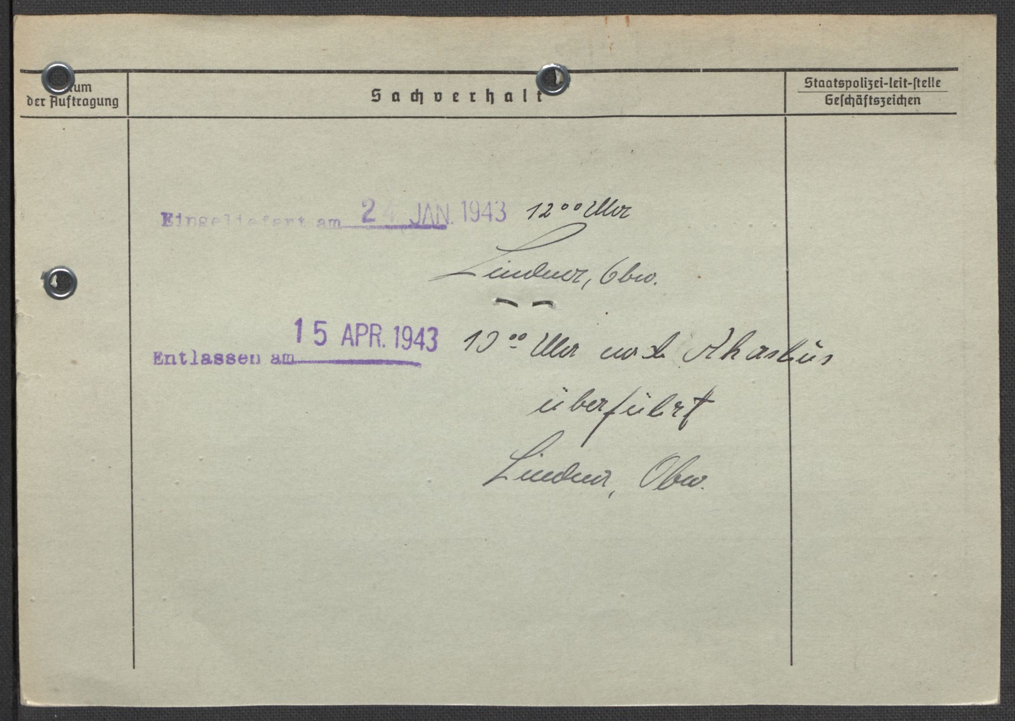 Befehlshaber der Sicherheitspolizei und des SD, AV/RA-RAFA-5969/E/Ea/Eaa/L0004: Register over norske fanger i Møllergata 19: Hal-Hæ, 1940-1945, p. 1452