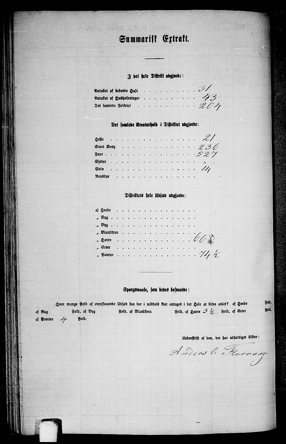 RA, 1865 census for Hosanger, 1865, p. 118