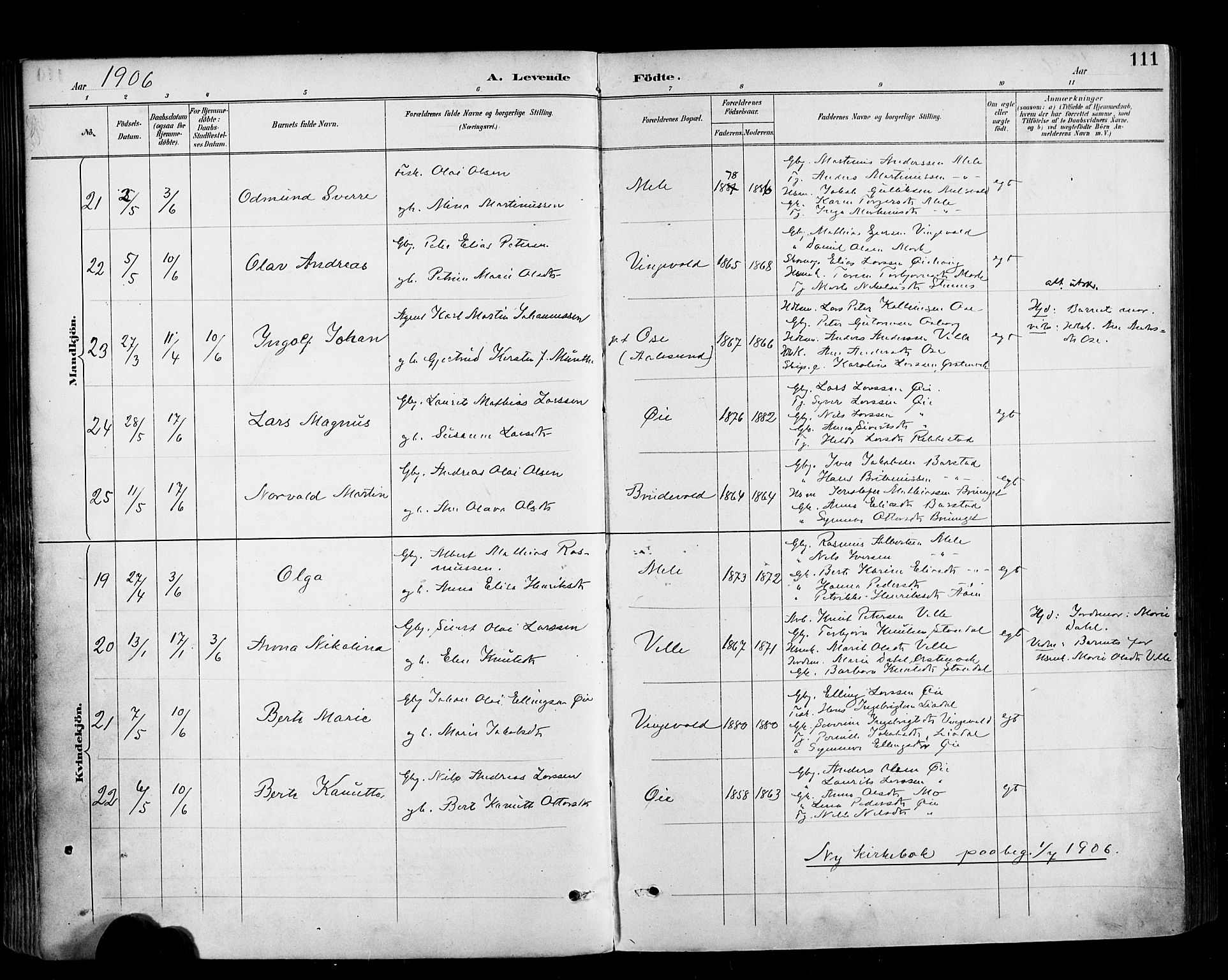 Ministerialprotokoller, klokkerbøker og fødselsregistre - Møre og Romsdal, AV/SAT-A-1454/513/L0177: Parish register (official) no. 513A04, 1890-1906, p. 111