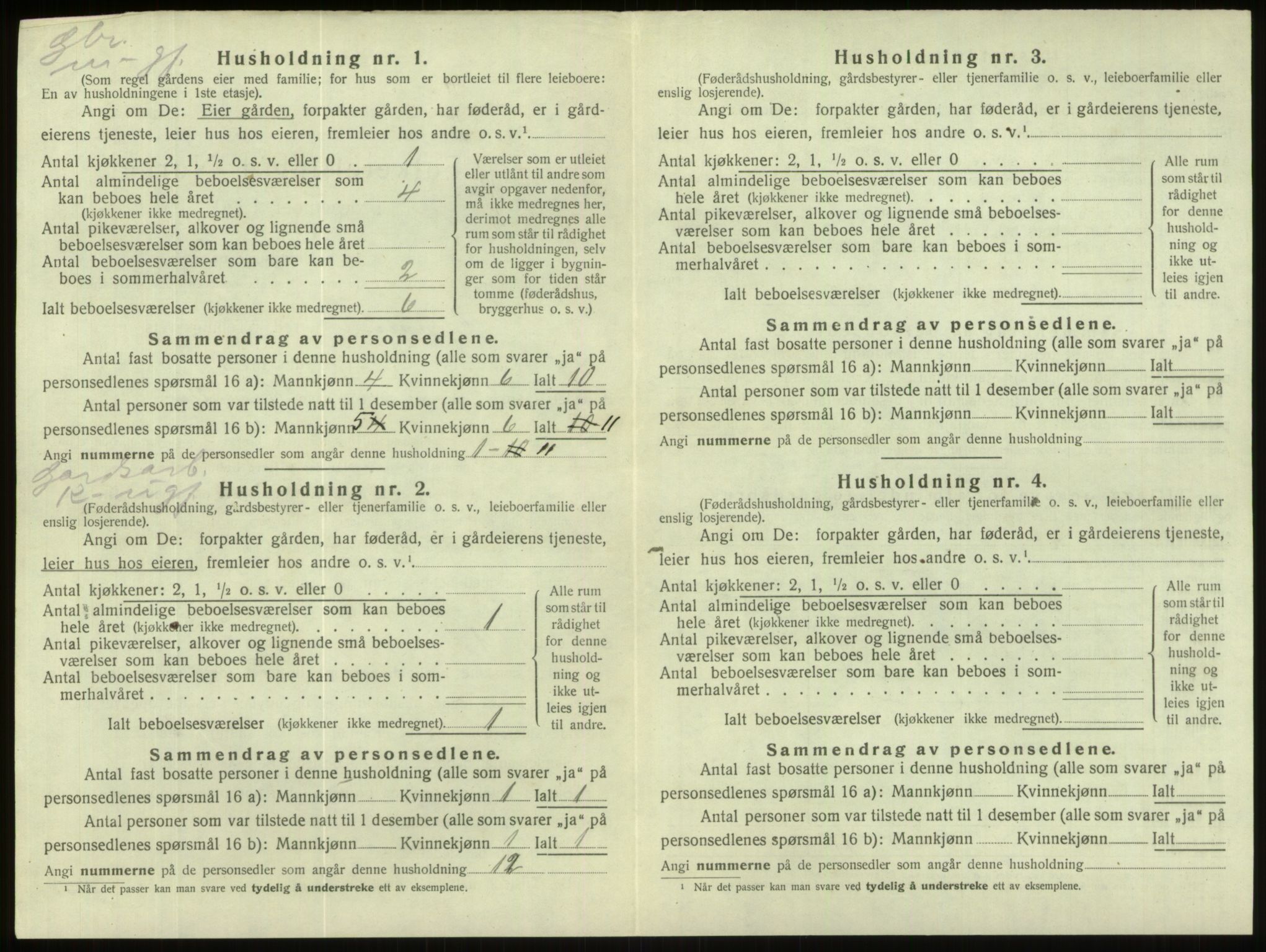 SAB, 1920 census for Gloppen, 1920, p. 436