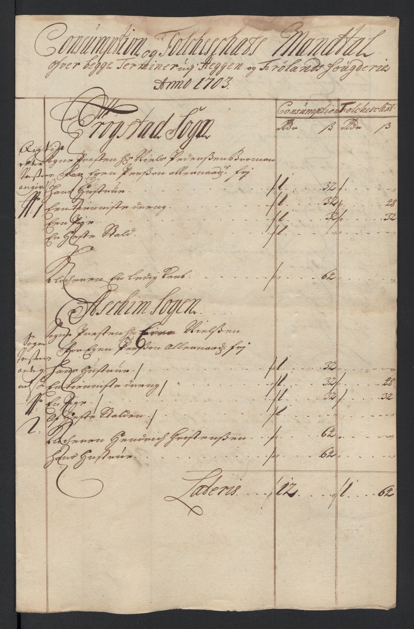 Rentekammeret inntil 1814, Reviderte regnskaper, Fogderegnskap, RA/EA-4092/R07/L0295: Fogderegnskap Rakkestad, Heggen og Frøland, 1703, p. 270