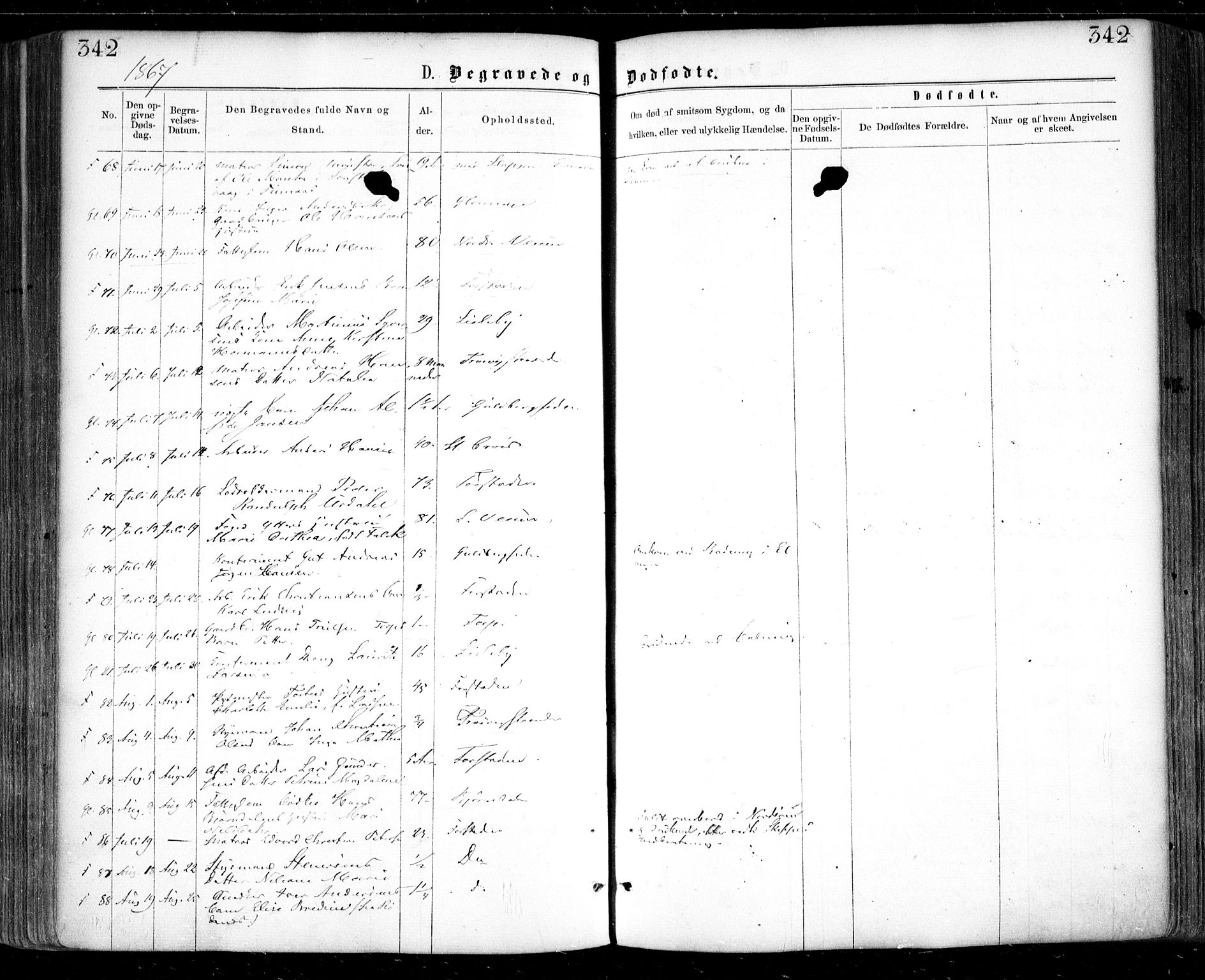 Glemmen prestekontor Kirkebøker, SAO/A-10908/F/Fa/L0008: Parish register (official) no. 8, 1862-1871, p. 342