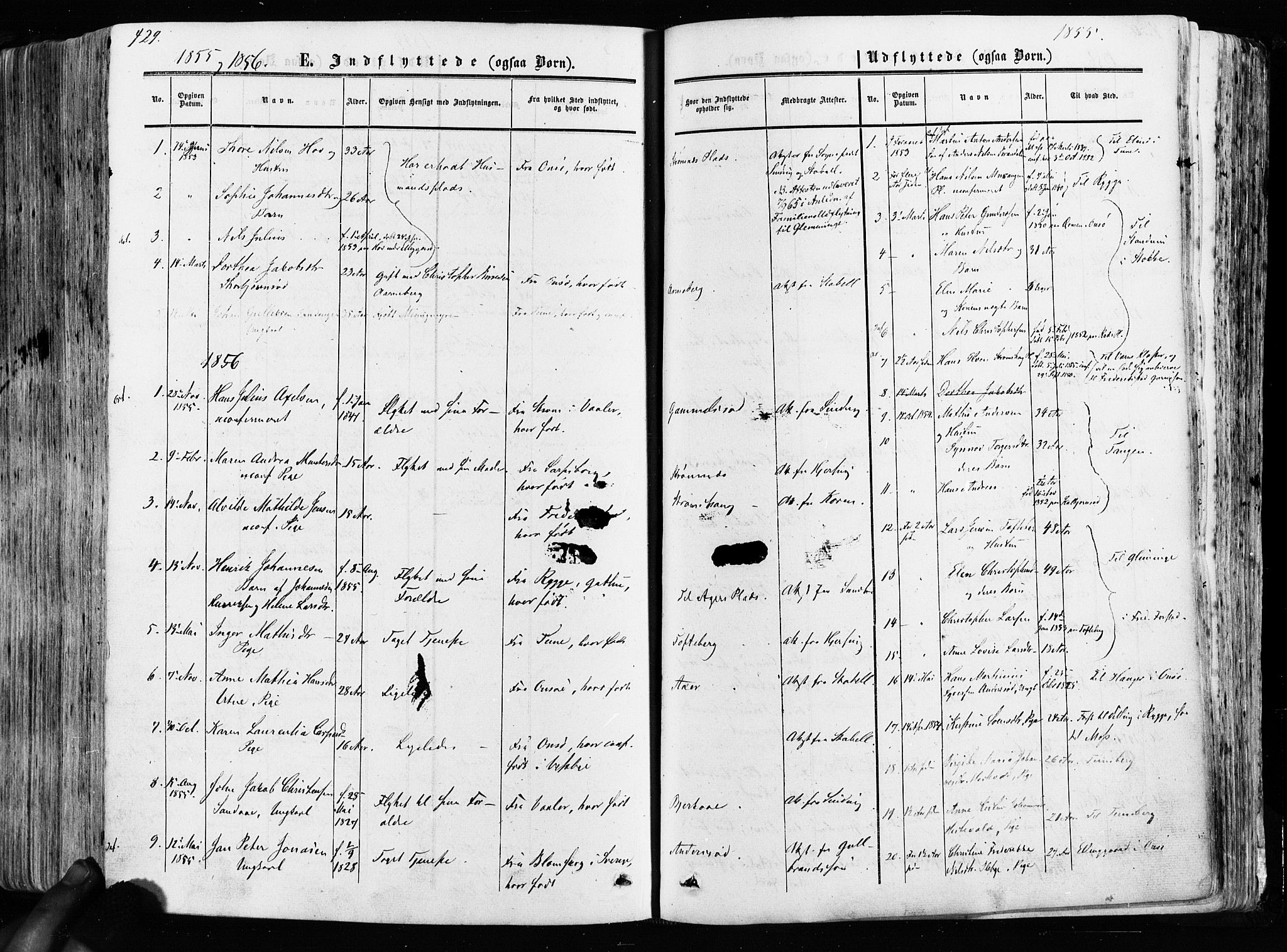 Råde prestekontor kirkebøker, AV/SAO-A-2009/F/Fa/L0006: Parish register (official) no. 6, 1854-1877, p. 429