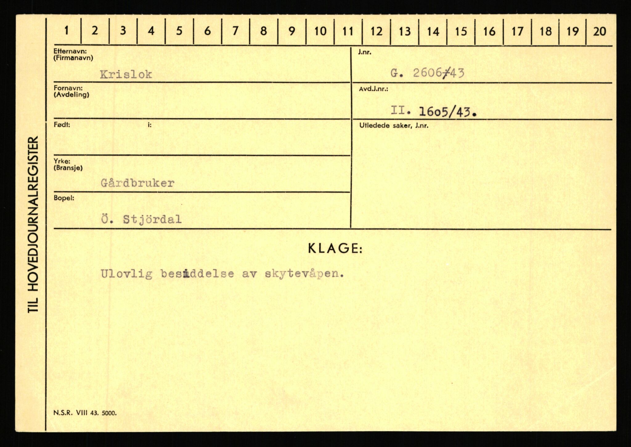 Statspolitiet - Hovedkontoret / Osloavdelingen, AV/RA-S-1329/C/Ca/L0009: Knutsen - Limstrand, 1943-1945, p. 946