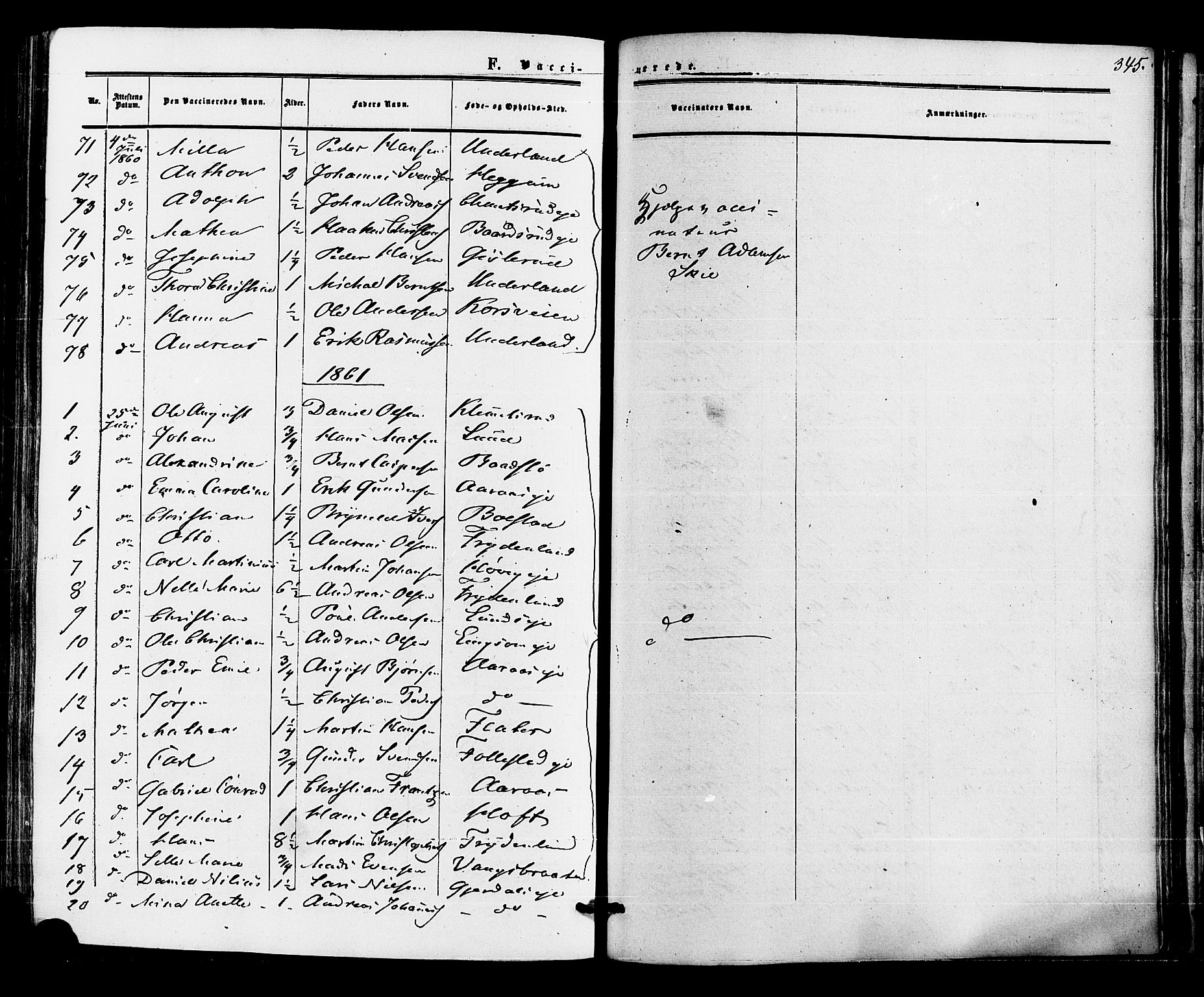 Røyken kirkebøker, AV/SAKO-A-241/F/Fa/L0006: Parish register (official) no. 6, 1857-1875, p. 345