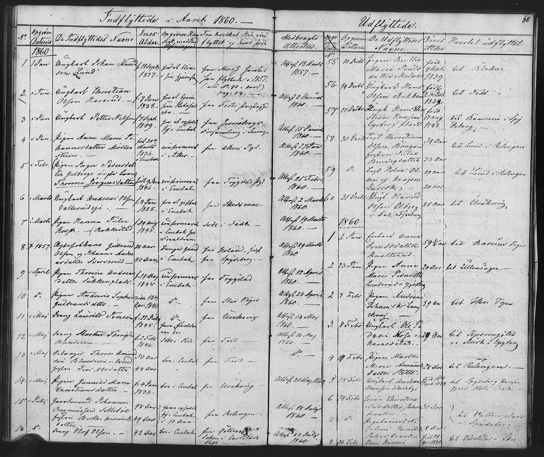 Enebakk prestekontor Kirkebøker, SAO/A-10171c/F/Fa/L0014: Parish register (official) no. I 14, 1833-1878, p. 50