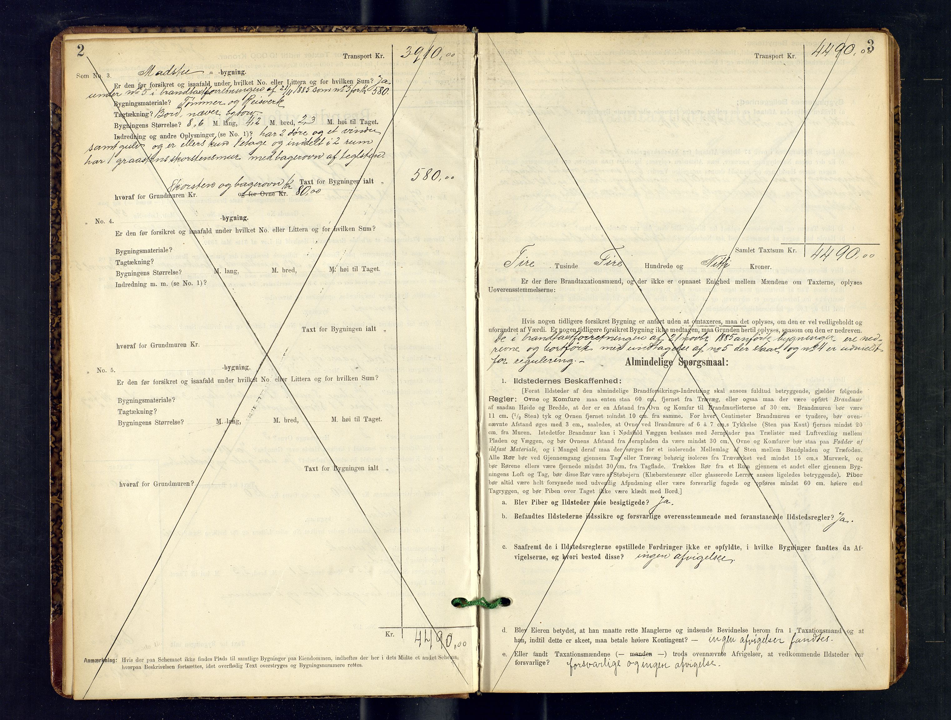 Tranøy lensmannskontor (Sørreisa lensmannskontor), AV/SATØ-SATØ-46/1/F/Fq/Fqc/L0249: Branntakstprotokoller, 1897-1900, p. 2-3