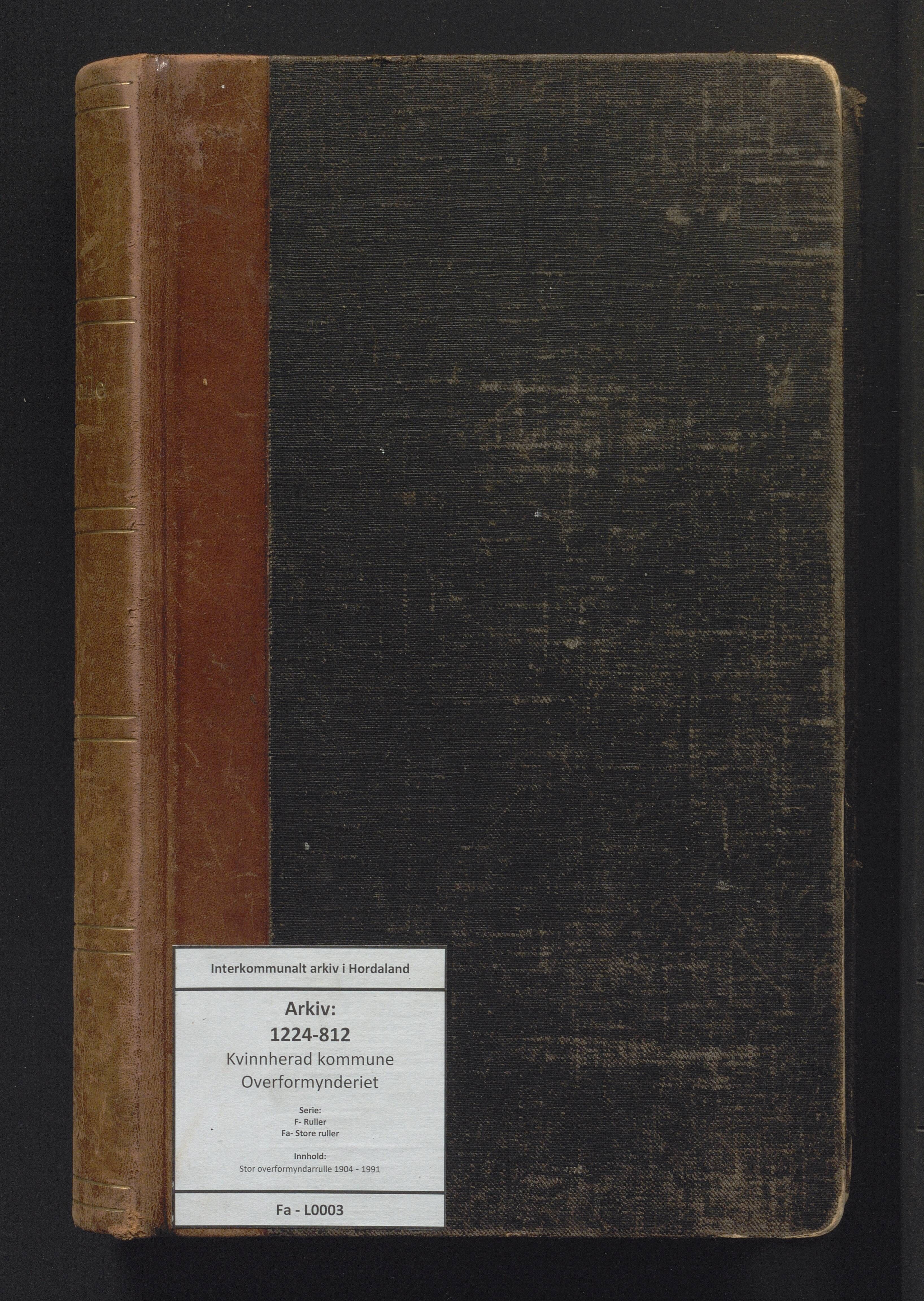 Kvinnherad kommune. Overformynderiet, IKAH/1224-812/F/Fa/L0003: Stor overformyndarrulle, 1904-1991