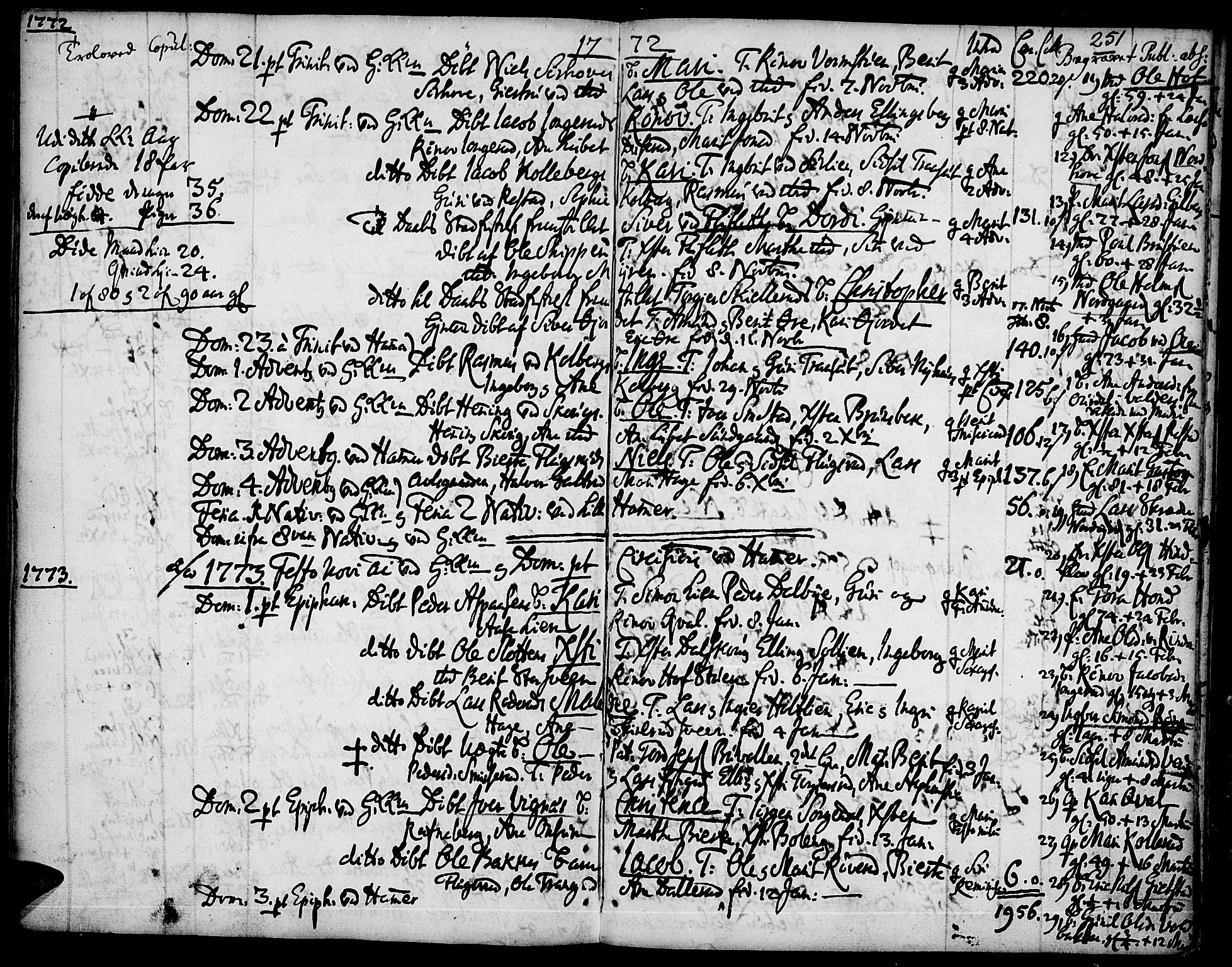 Fåberg prestekontor, SAH/PREST-086/H/Ha/Haa/L0001: Parish register (official) no. 1, 1727-1775, p. 251