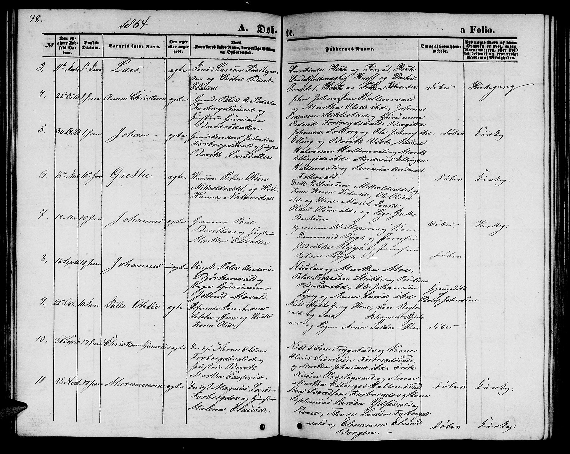 Ministerialprotokoller, klokkerbøker og fødselsregistre - Nord-Trøndelag, SAT/A-1458/723/L0254: Parish register (copy) no. 723C02, 1858-1868, p. 78