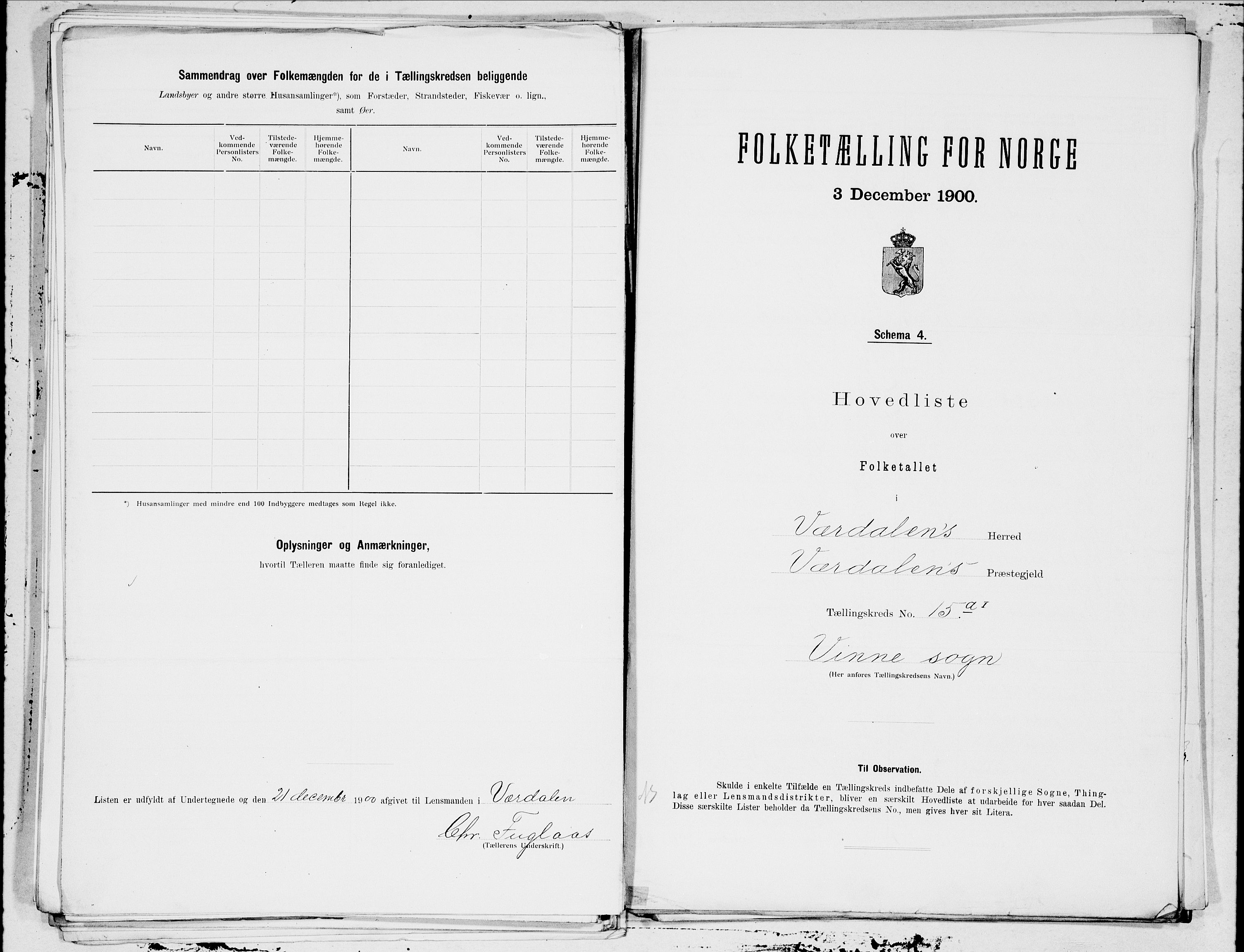 SAT, 1900 census for Verdal, 1900, p. 38