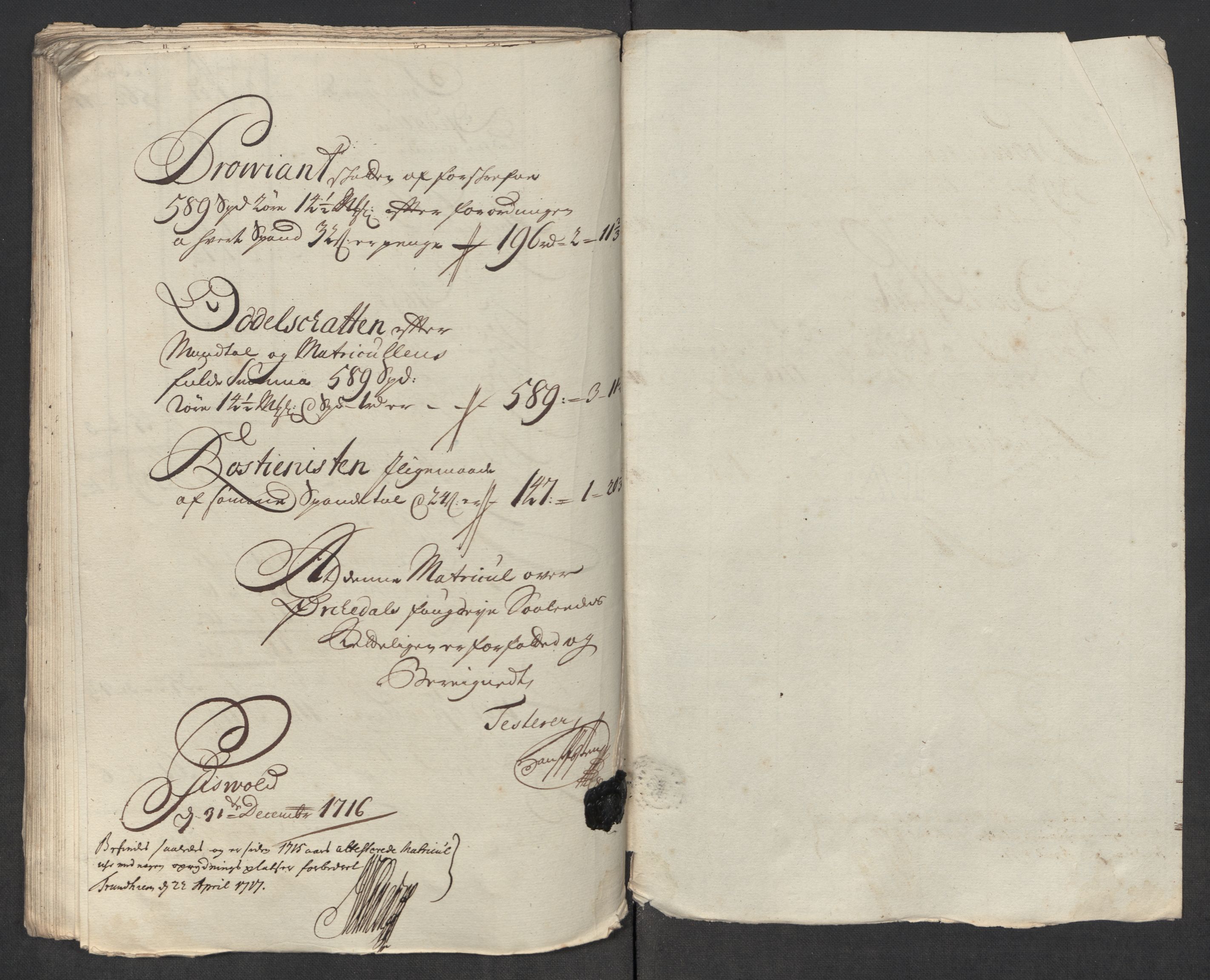 Rentekammeret inntil 1814, Reviderte regnskaper, Fogderegnskap, RA/EA-4092/R60/L3967: Fogderegnskap Orkdal og Gauldal, 1716, p. 90